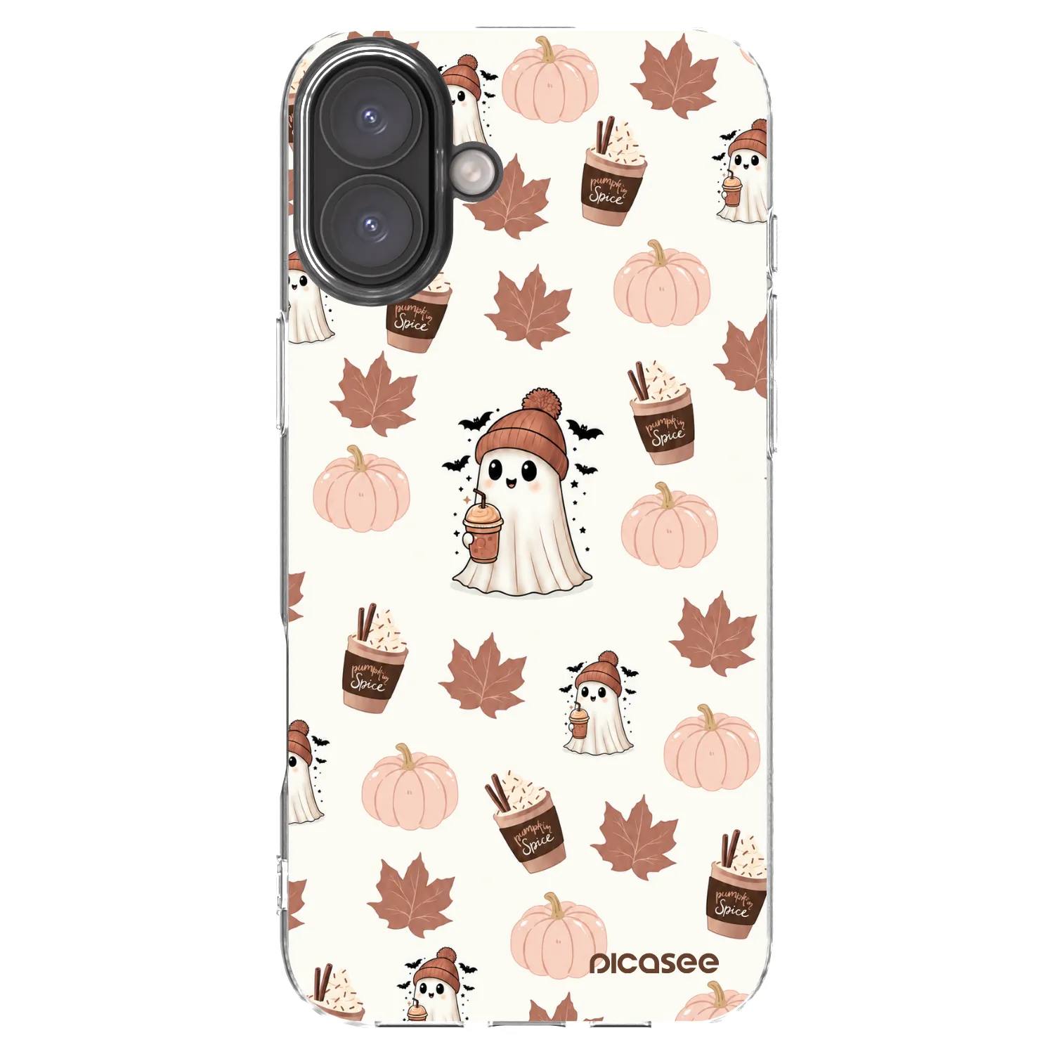 Picasee silikonska prozirna maskica za Apple iPhone 16 Plus - Pumpkin spice