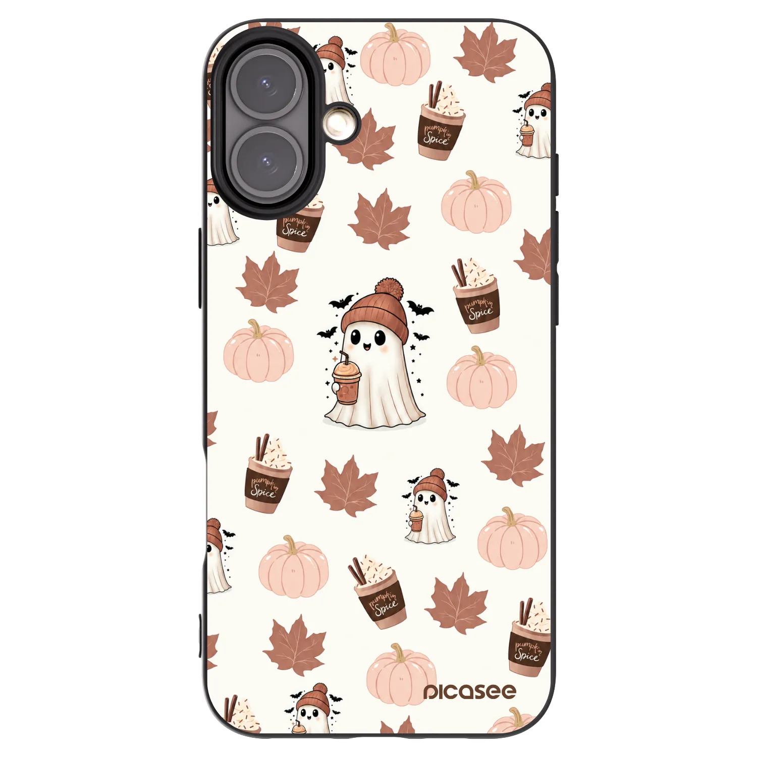 Picasee crna silikonska maskica za Apple iPhone 16 Plus - Pumpkin spice