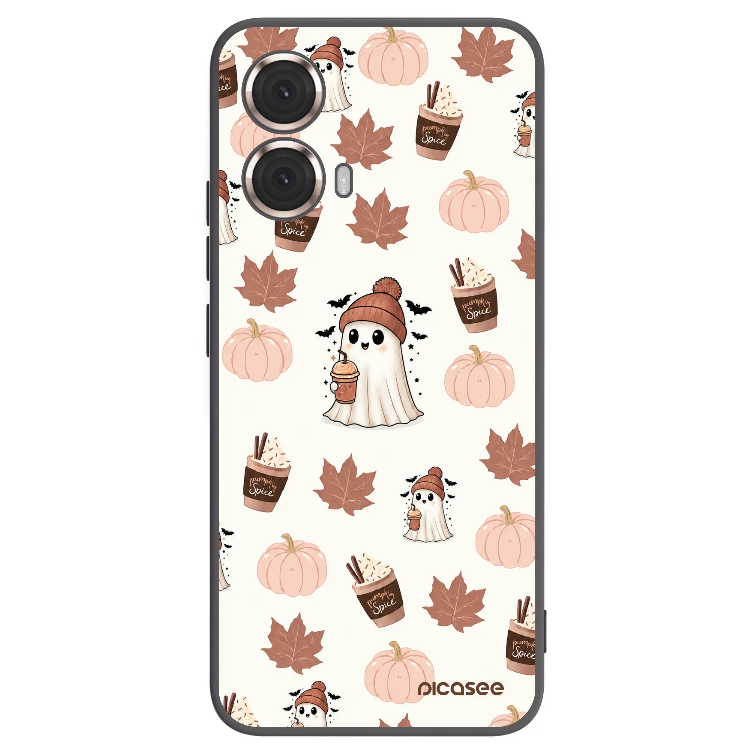 Picasee crna silikonska maskica za Motorola Moto G85 - Pumpkin spice