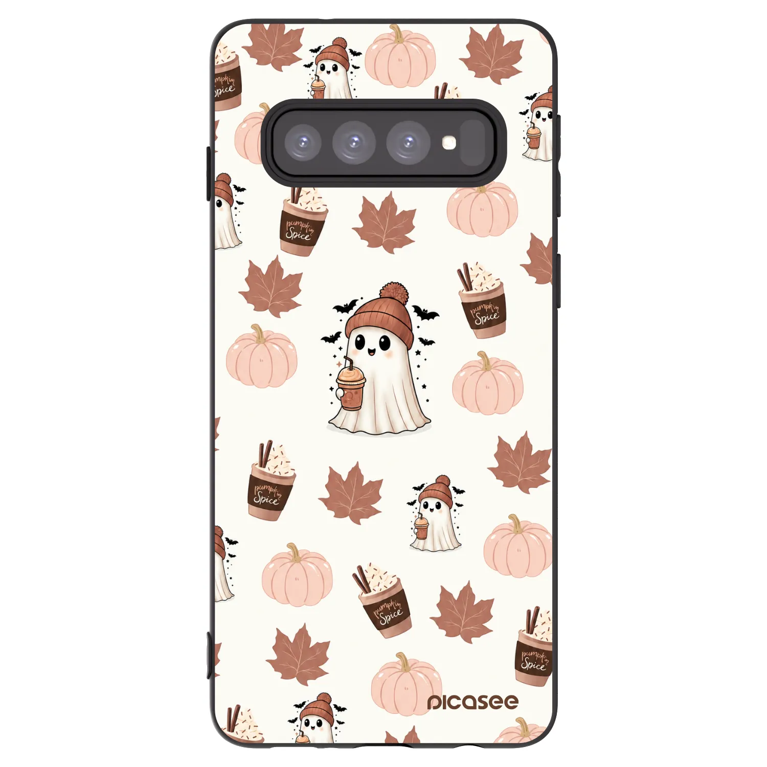 Picasee crna silikonska maskica za Samsung Galaxy S10 G973 - Pumpkin spice
