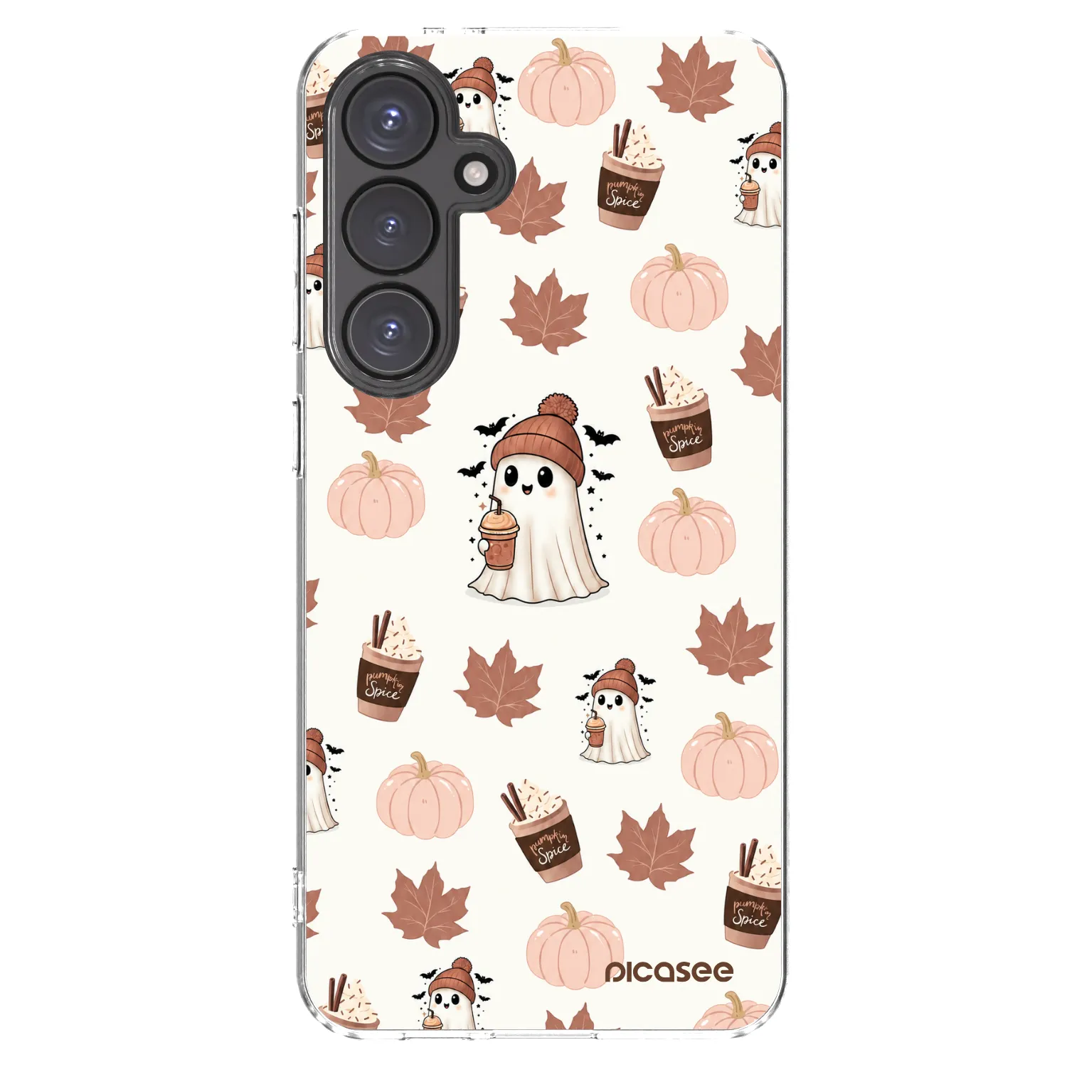 Picasee silikonska prozirna maskica za Samsung Galaxy S24 FE S721B - Pumpkin spice