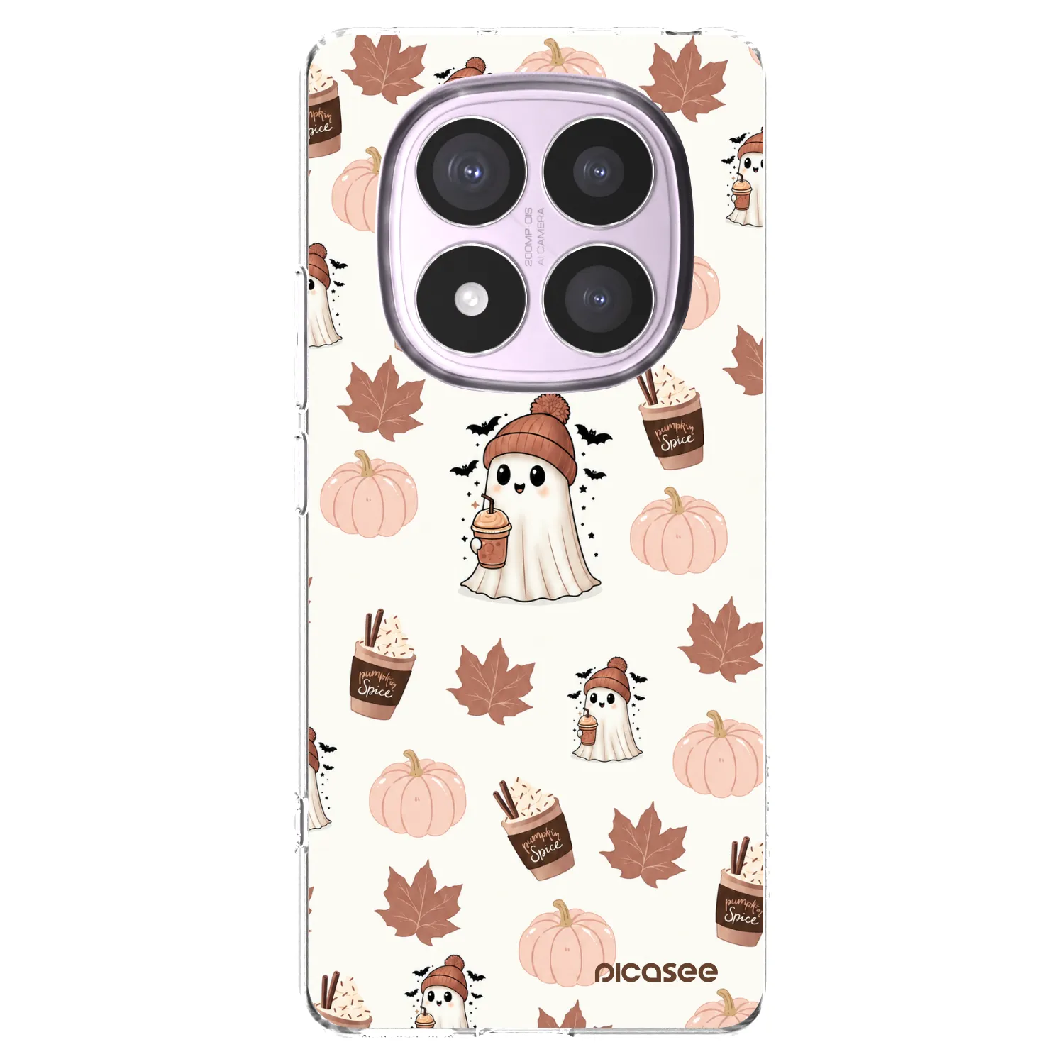 Picasee silikonska prozirna maskica za Xiaomi Redmi Note 14 Pro 5G - Pumpkin spice