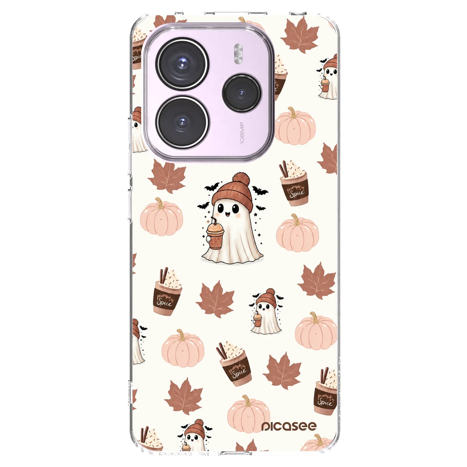 Picasee silikonska prozirna maskica za Xiaomi Redmi Note 14 5G - Pumpkin spice