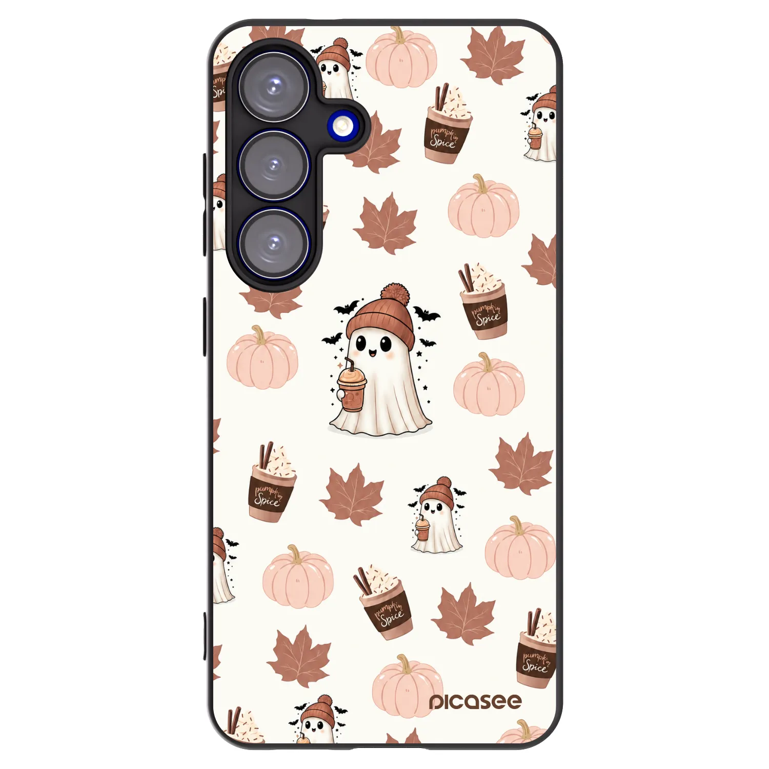 Picasee crna silikonska maskica za Samsung Galaxy S25 5G - Pumpkin spice