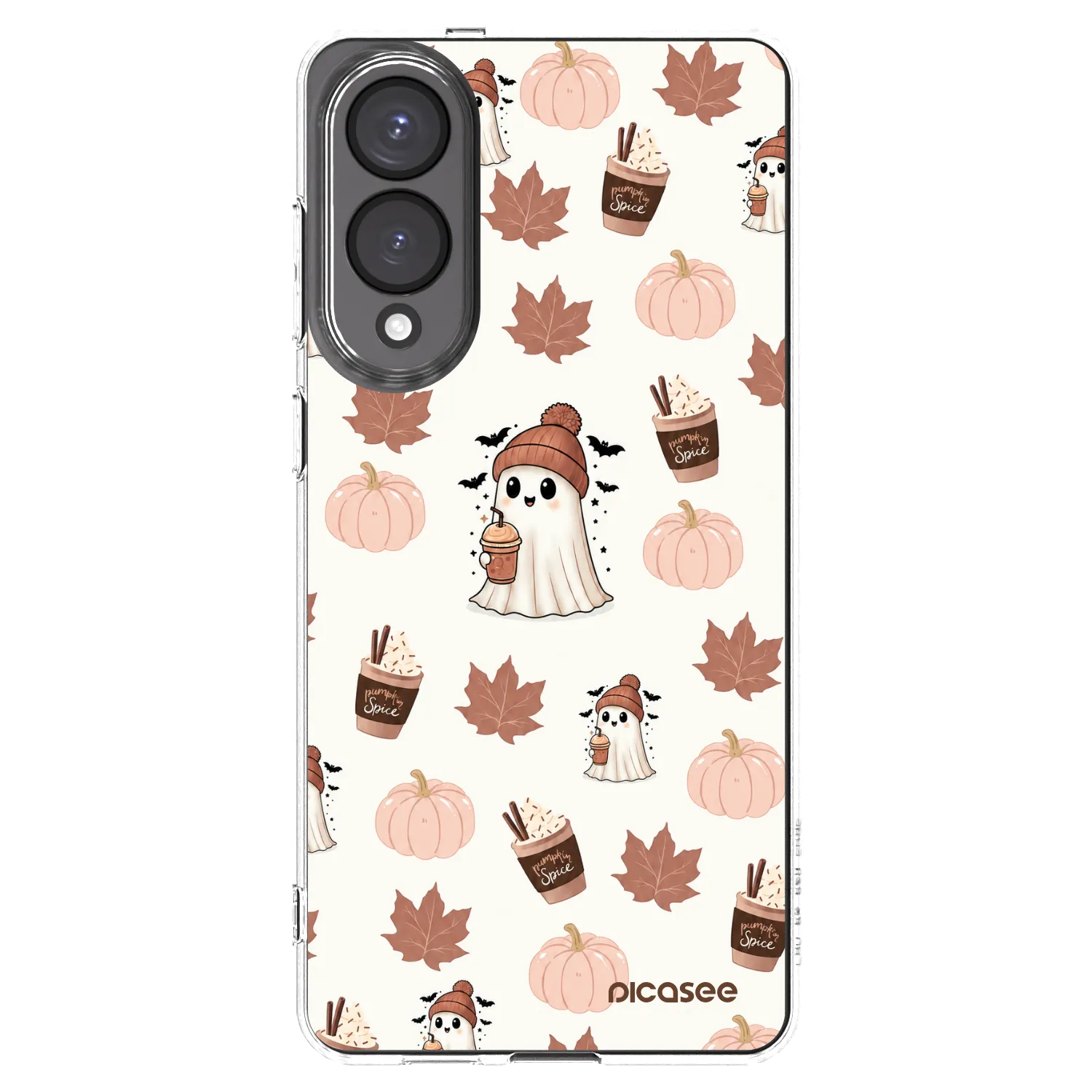 Picasee silikonska prozirna maskica za Samsung Galaxy S25 Edge 5G - Pumpkin spice