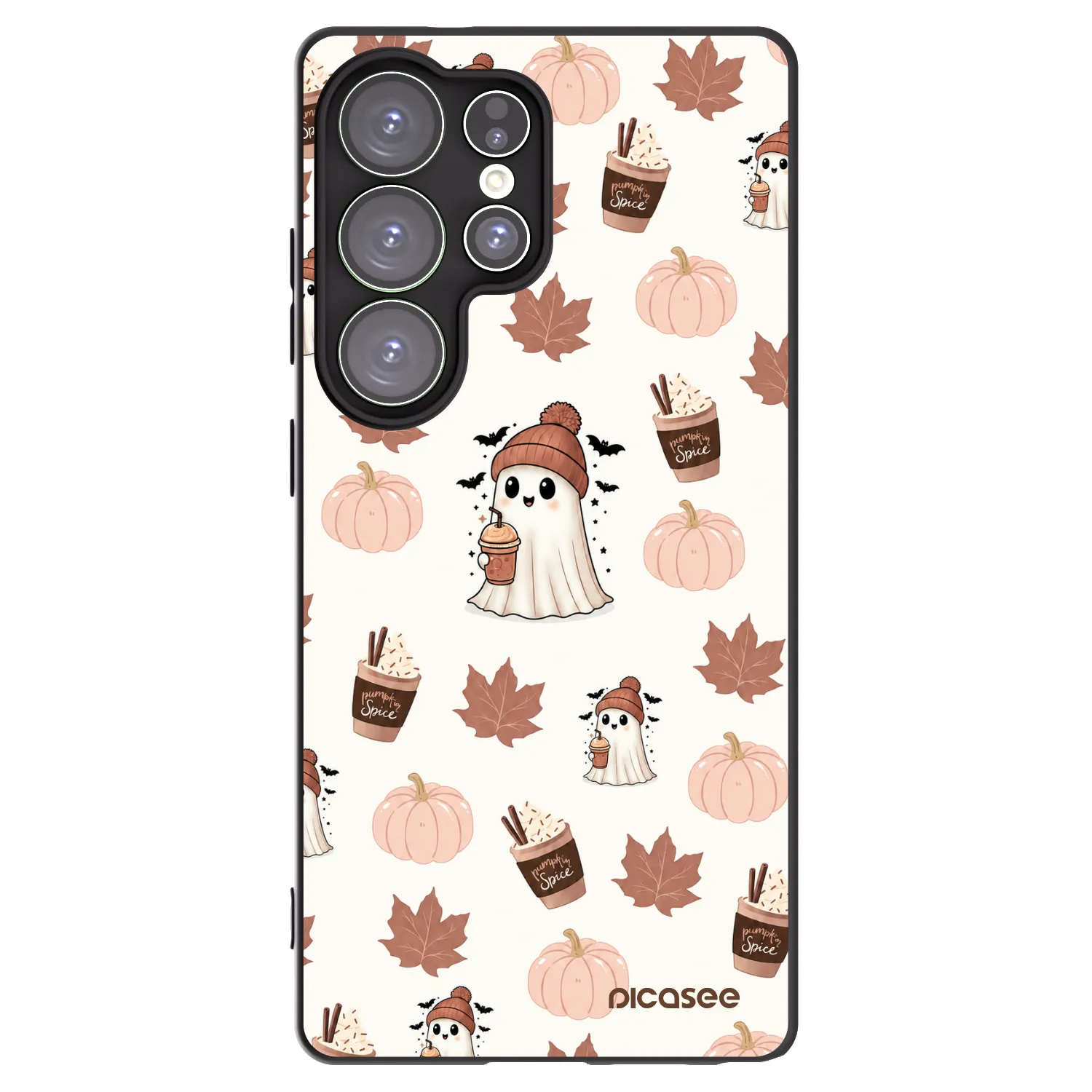Picasee crna silikonska maskica za Samsung Galaxy S25 Ultra 5G - Pumpkin spice