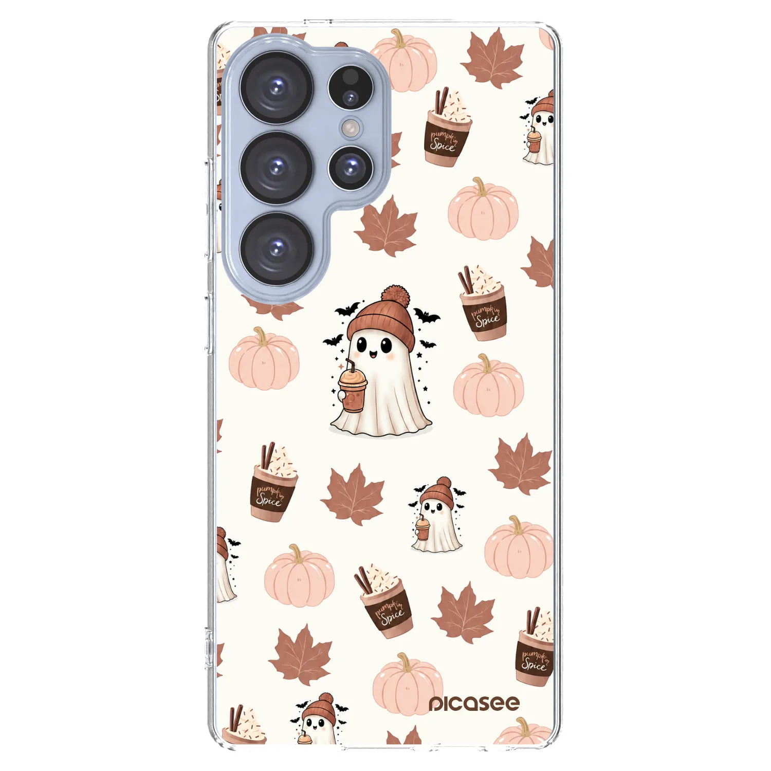 Picasee silikonska prozirna maskica za Samsung Galaxy S25 Ultra 5G - Pumpkin spice