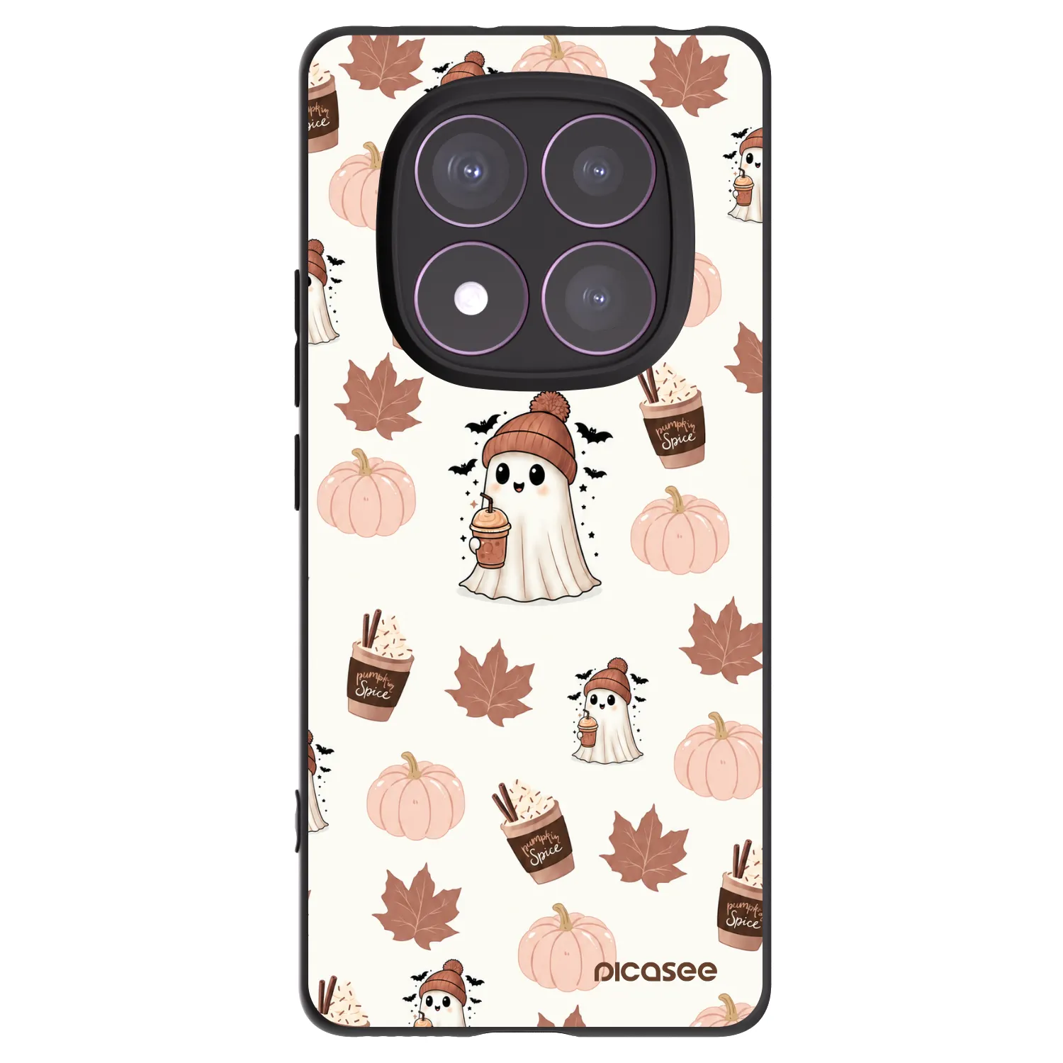 Picasee crna silikonska maskica za Xiaomi Redmi Note 14 Pro 4G - Pumpkin spice