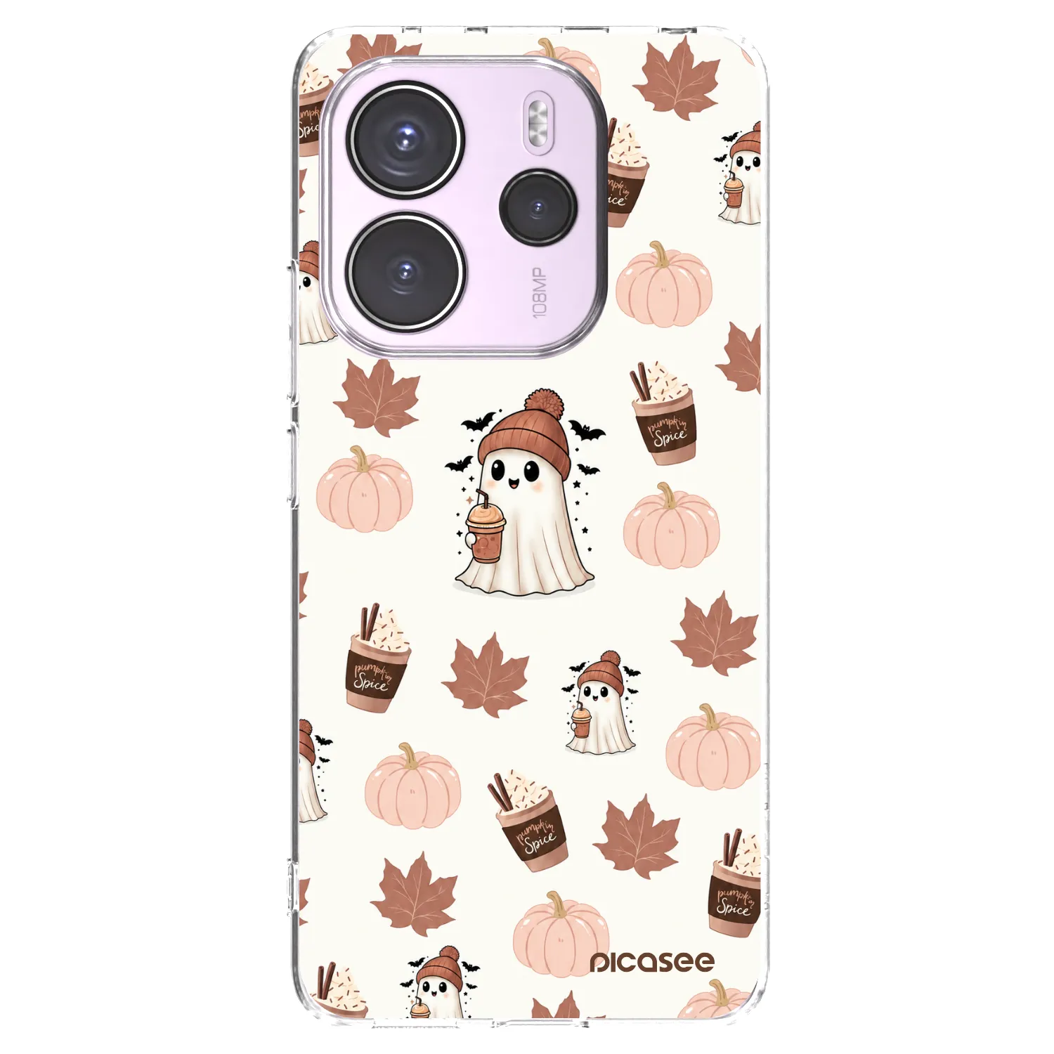 Picasee silikonska prozirna maskica za Xiaomi Redmi Note 14 4G - Pumpkin spice