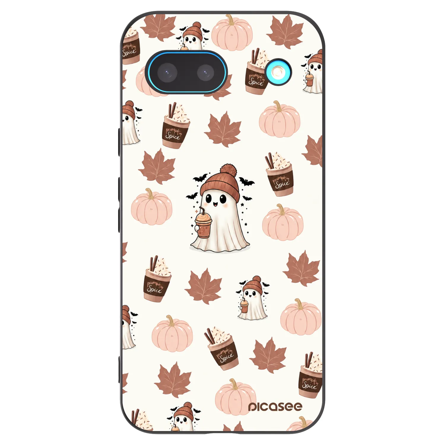 Picasee crna silikonska maskica za Google Pixel 8 - Pumpkin spice