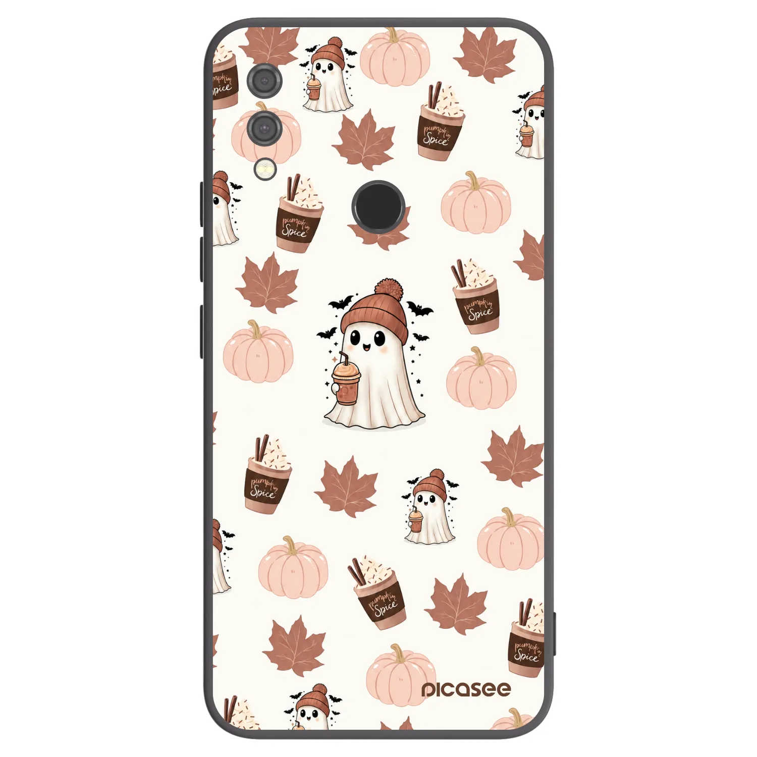 Picasee crna silikonska maskica za Xiaomi Redmi Note 7 - Pumpkin spice