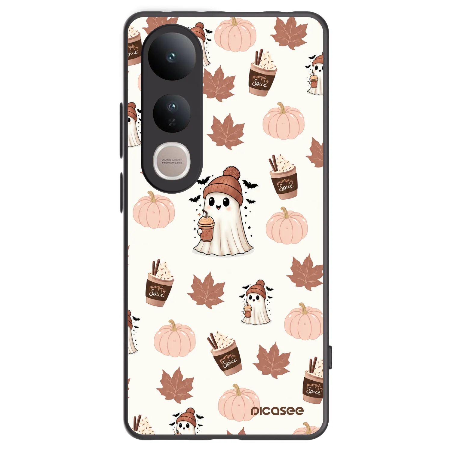 Picasee crna silikonska maskica za Vivo V50 Lite 5G - Pumpkin spice