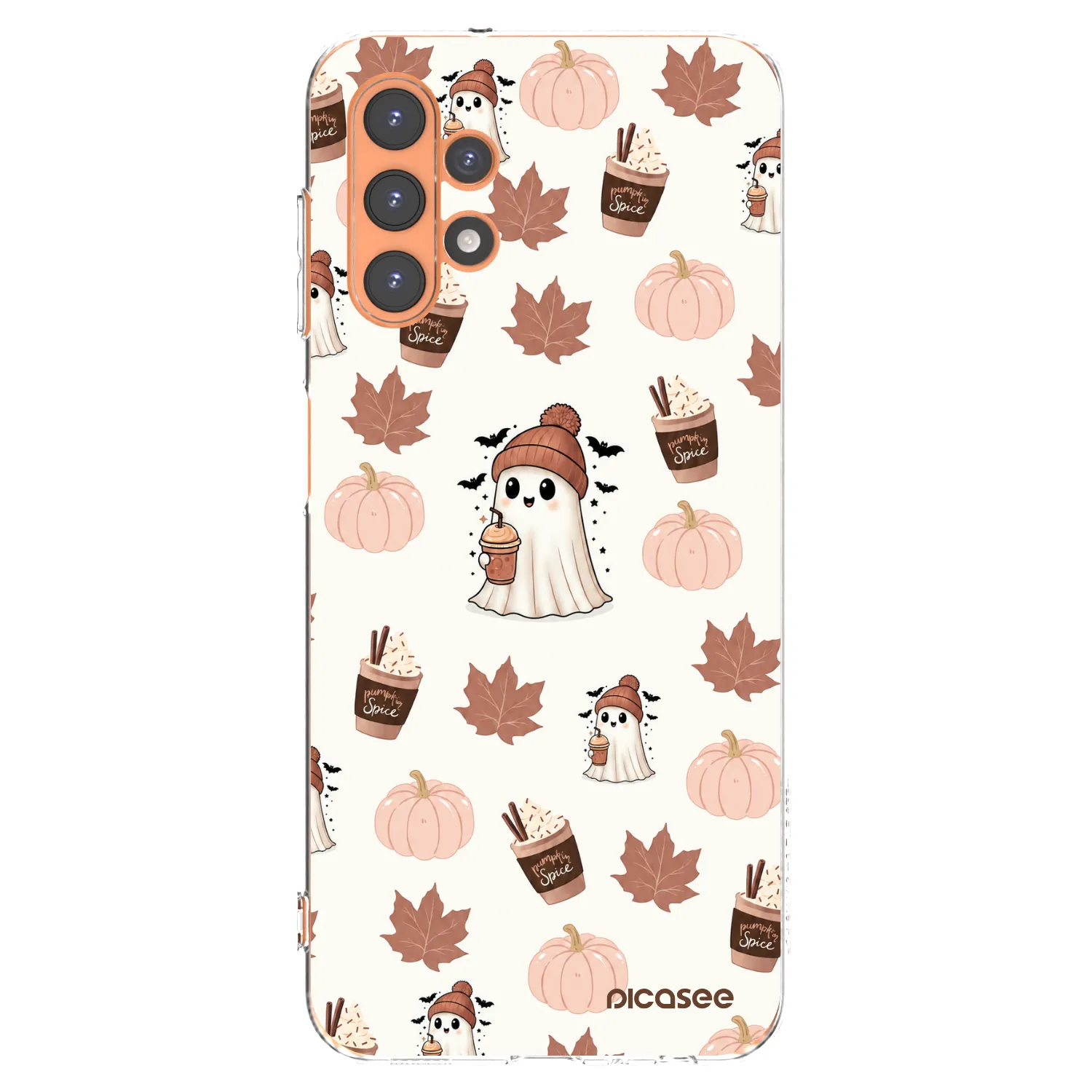 Picasee silikonska prozirna maskica za Samsung Galaxy A13 5G - Pumpkin spice