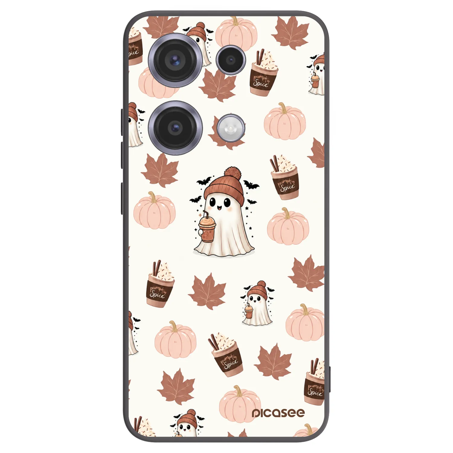 Picasee crna silikonska maskica za Xiaomi Redmi Note 14S - Pumpkin spice