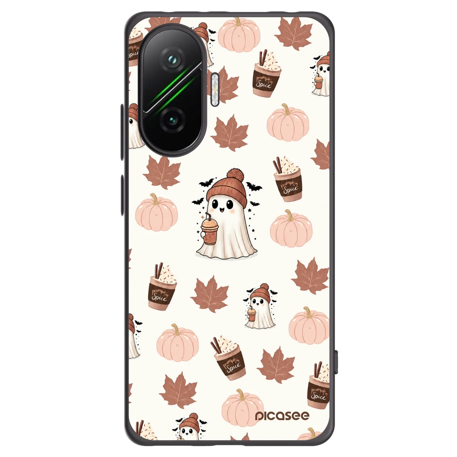 Picasee crna silikonska maskica za Xiaomi Poco F7 5G - Pumpkin spice