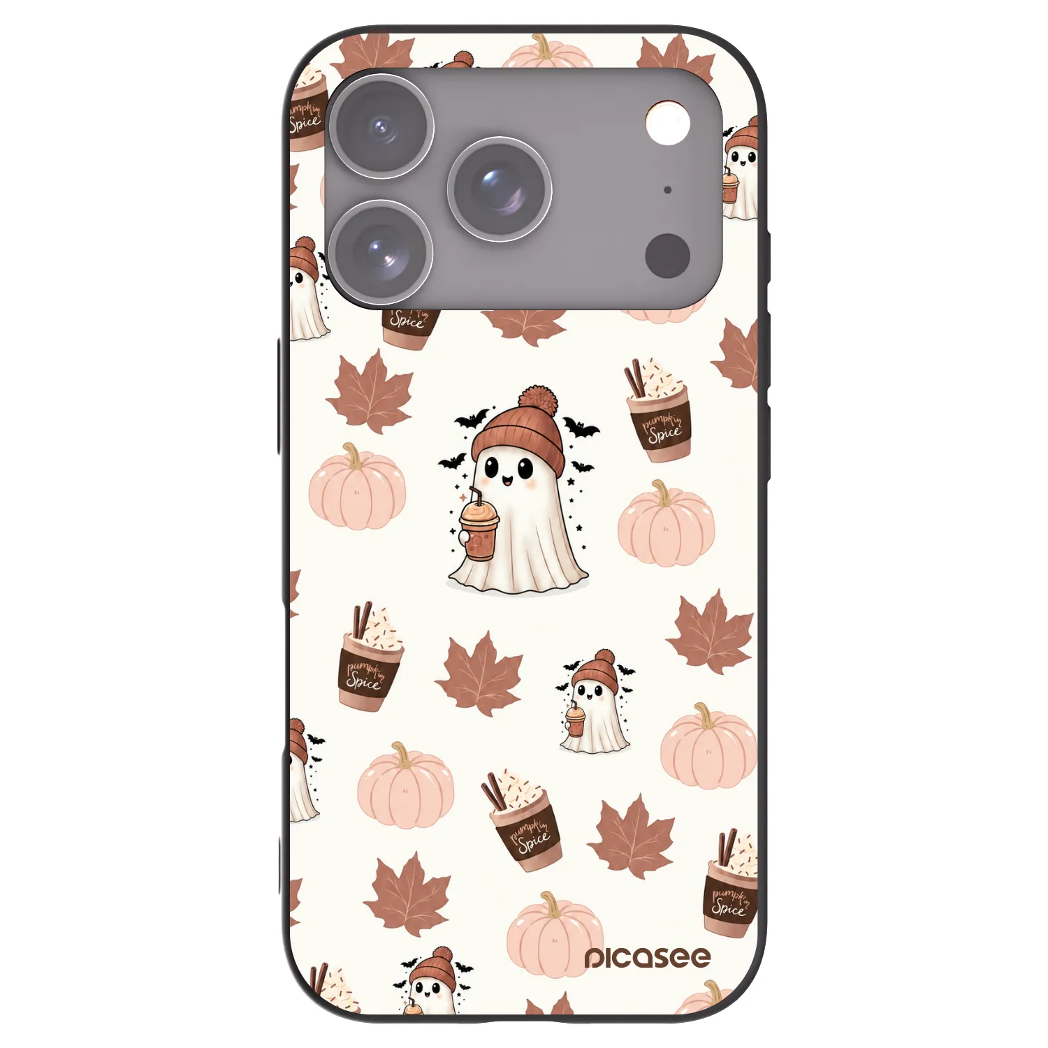 Picasee crna silikonska maskica za Apple iPhone 17 Pro - Pumpkin spice