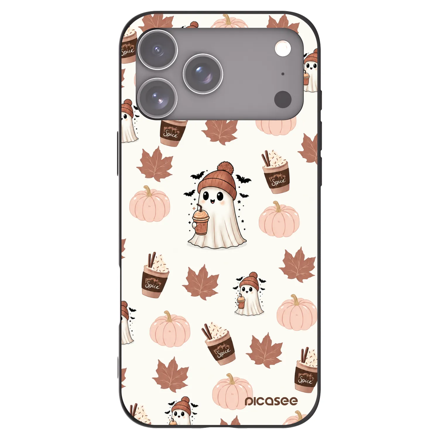 Picasee crna silikonska maskica za Apple iPhone 17 Pro Max - Pumpkin spice