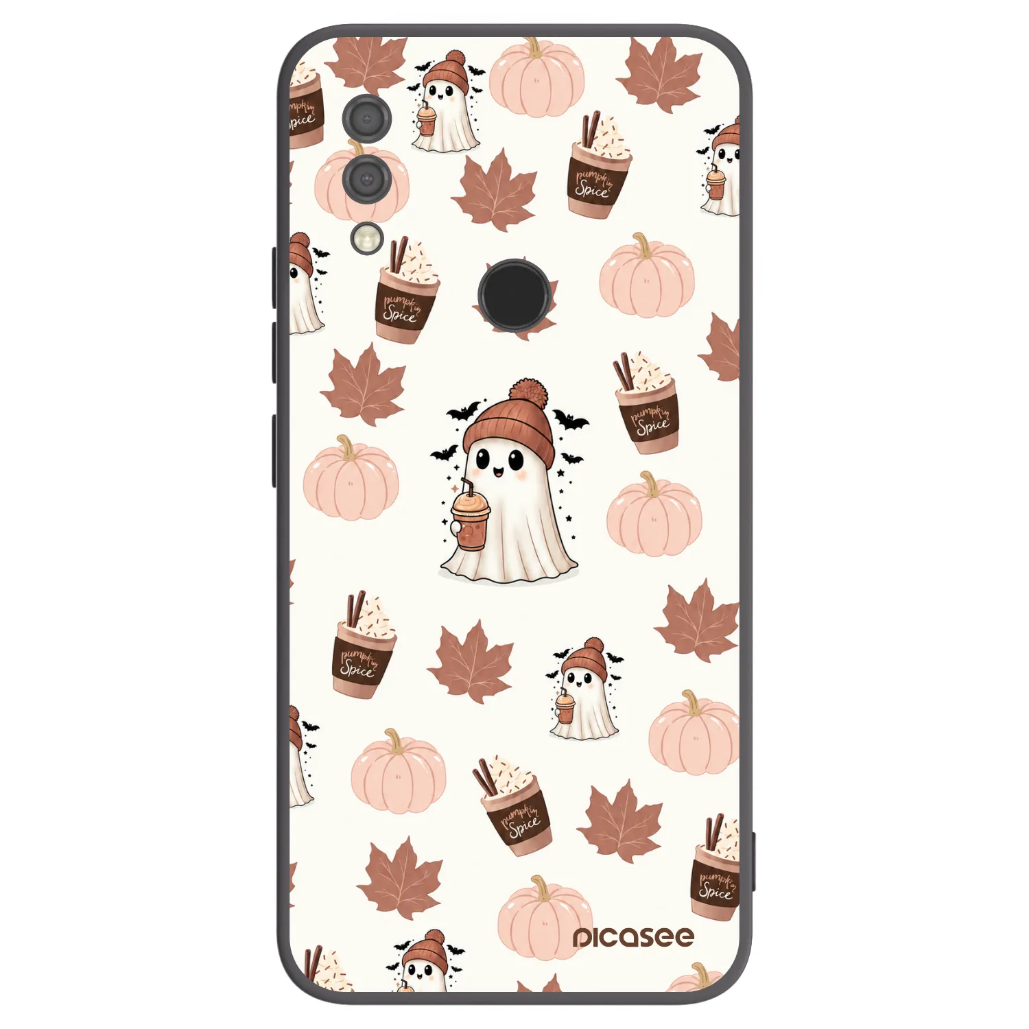 Picasee crna silikonska maskica za Xiaomi Redmi 7 - Pumpkin spice