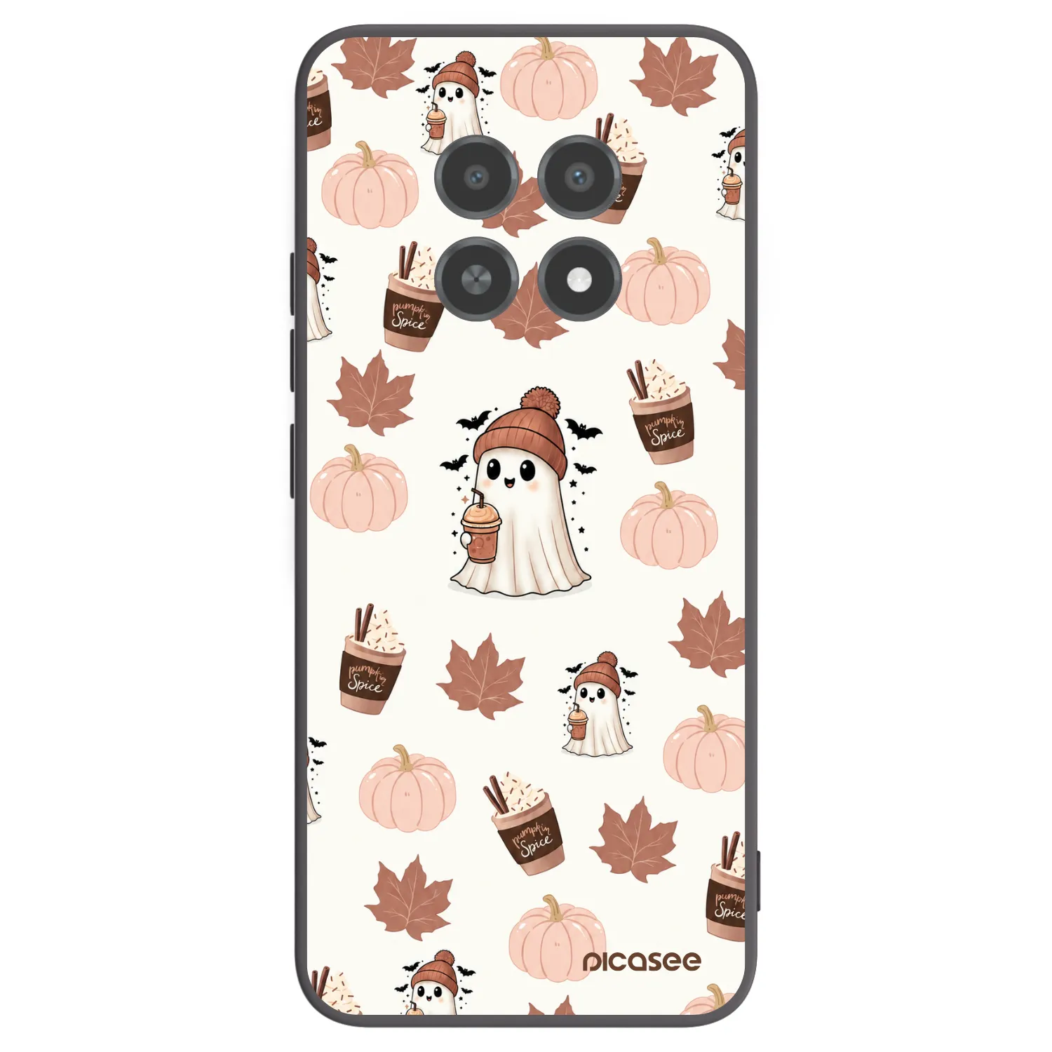 Picasee crna silikonska maskica za Realme 12X - Pumpkin spice