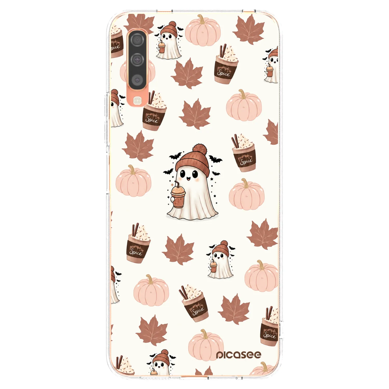 Picasee silikonska prozirna maskica za Samsung Galaxy A70 A705F - Pumpkin spice