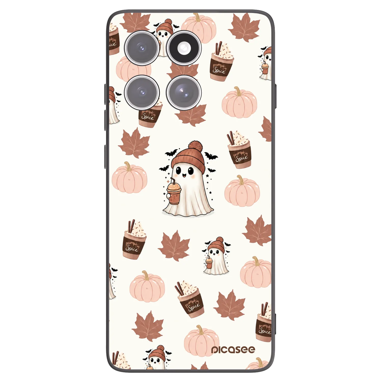 Picasee crna silikonska maskica za Motorola Edge 60 Pro - Pumpkin spice