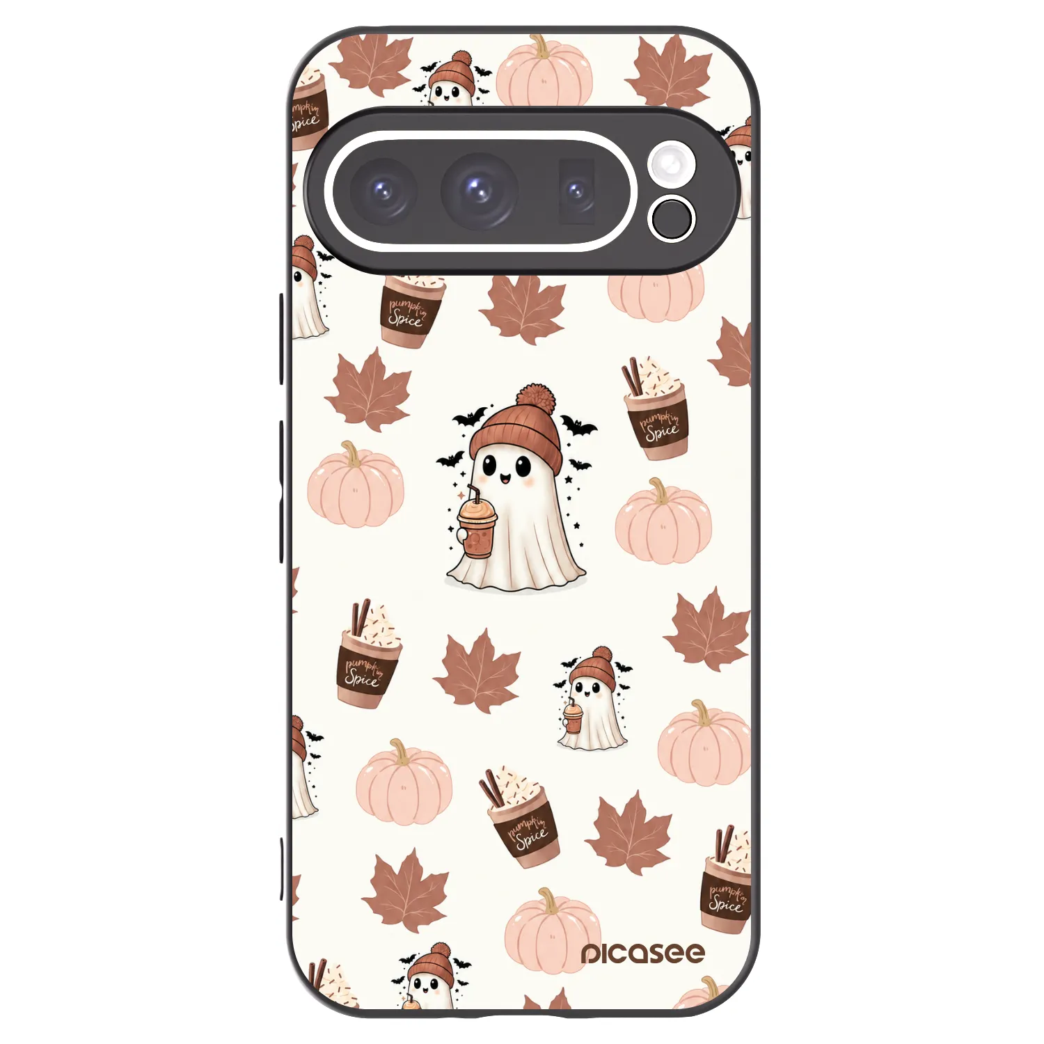 Picasee crna silikonska maskica za Google Pixel 9 Pro XL - Pumpkin spice