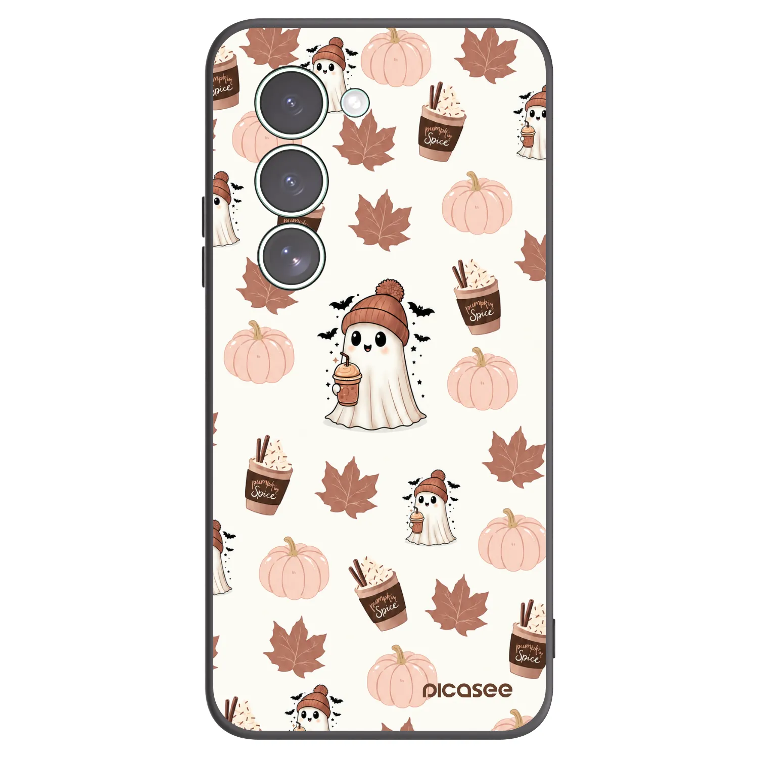 Picasee crna silikonska maskica za Xiaomi Redmi 15 5G - Pumpkin spice