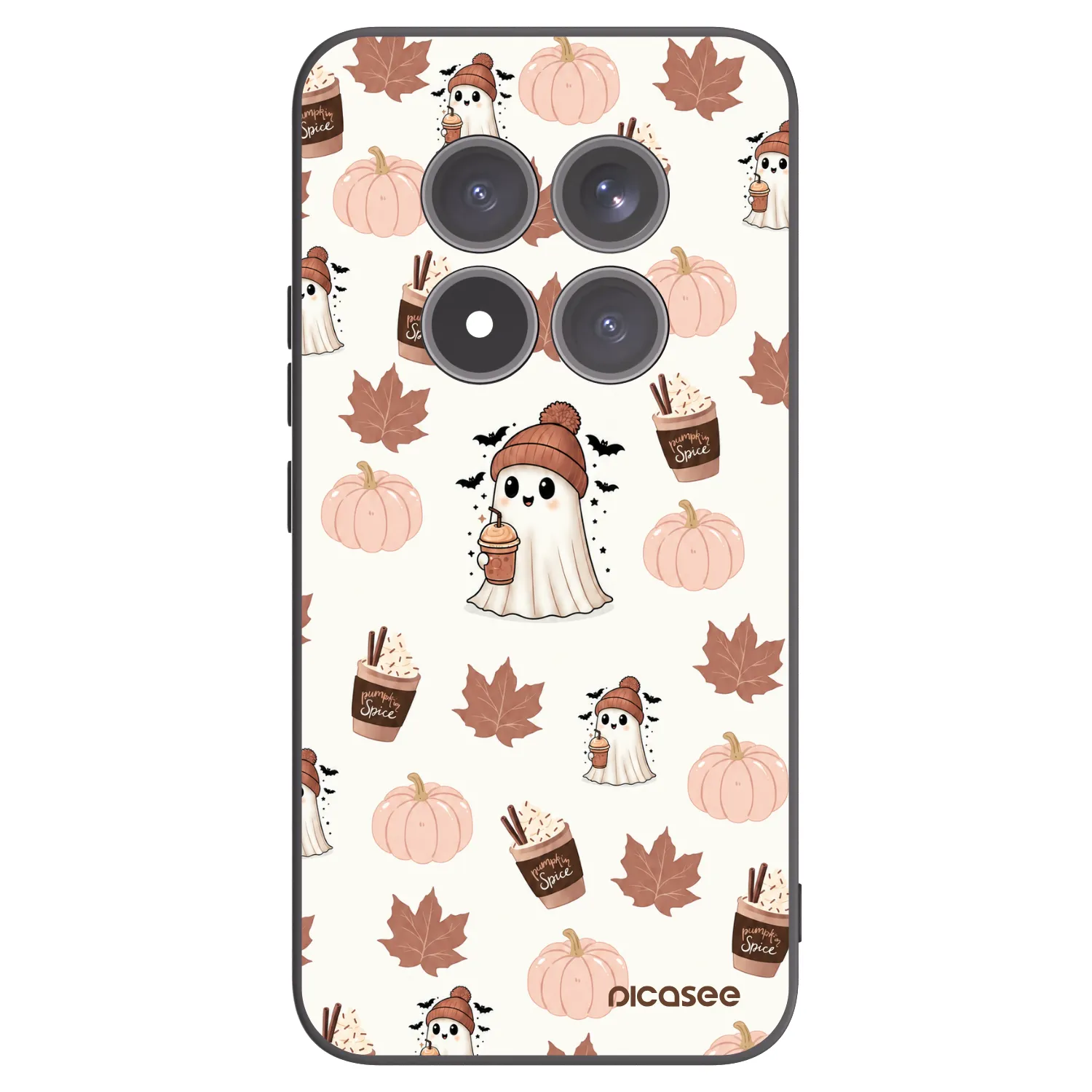Picasee crna silikonska maskica za Xiaomi Redmi Note 15 Pro+ - Pumpkin spice