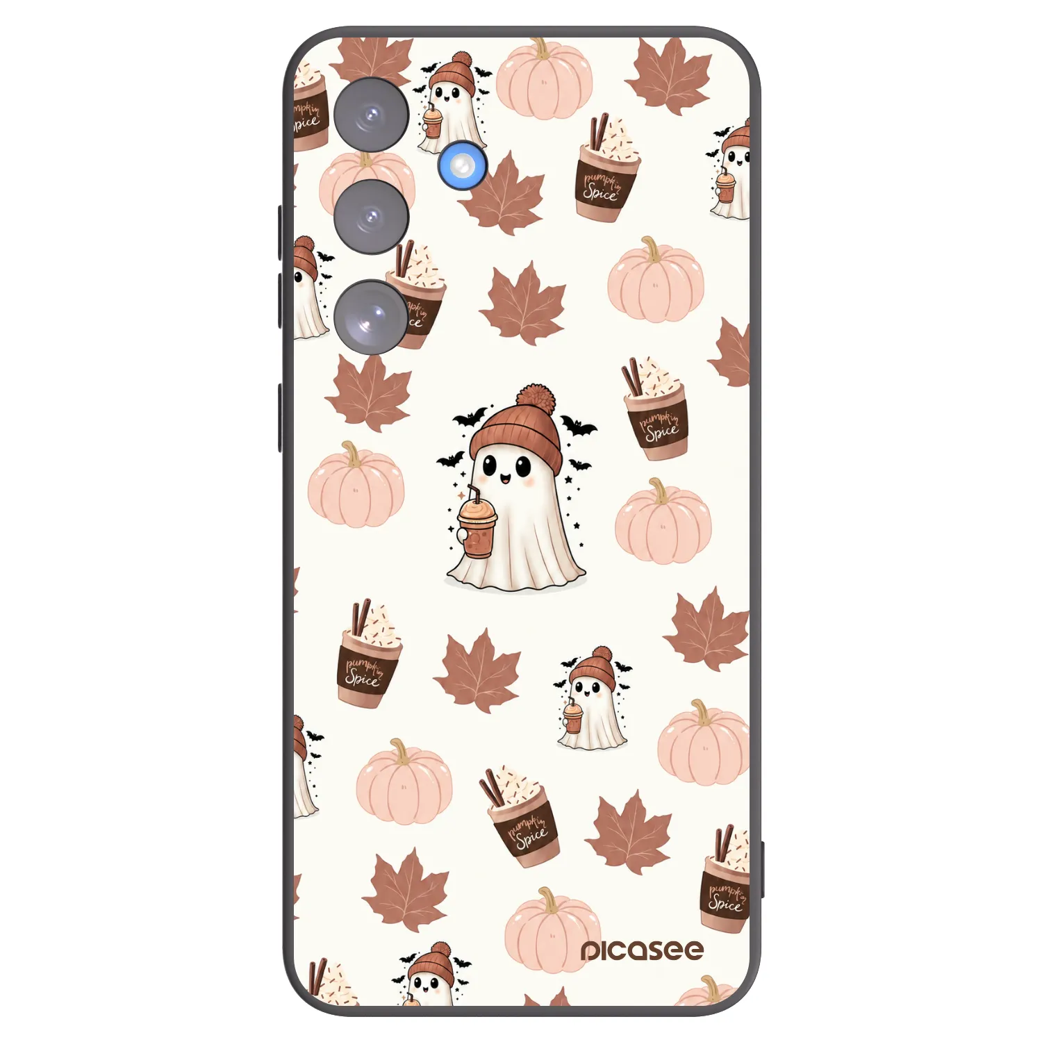 Picasee crna silikonska maskica za Samsung Galaxy S25 FE 5G - Pumpkin spice