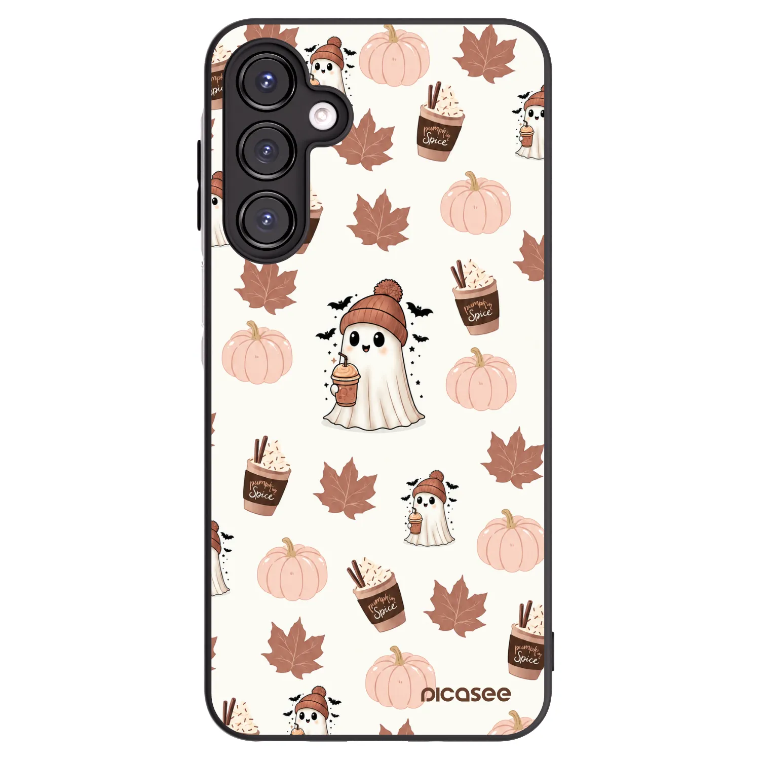 Picasee crna silikonska maskica za Samsung Galaxy A16 4G - Pumpkin spice