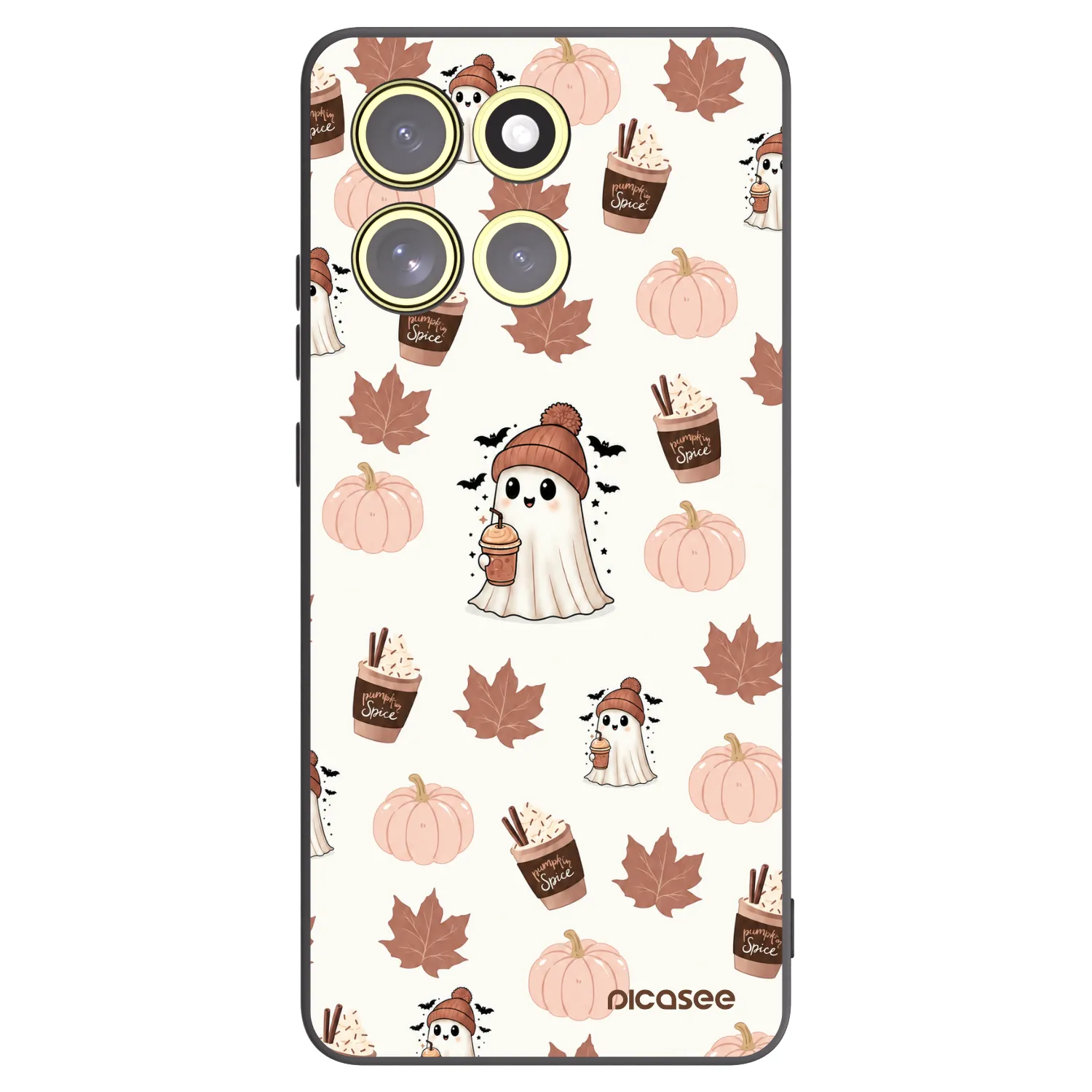 Picasee crna silikonska maskica za Motorola Moto G86 Power 5G - Pumpkin spice