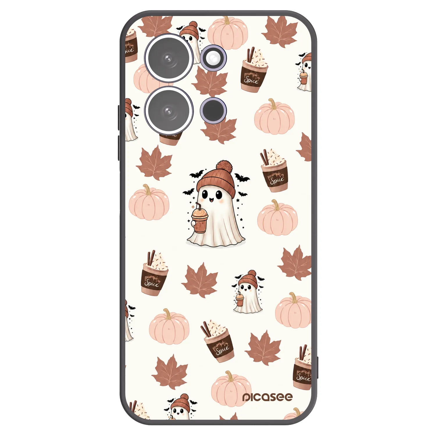 Picasee crna silikonska maskica za Xiaomi Redmi 15C 5G - Pumpkin spice