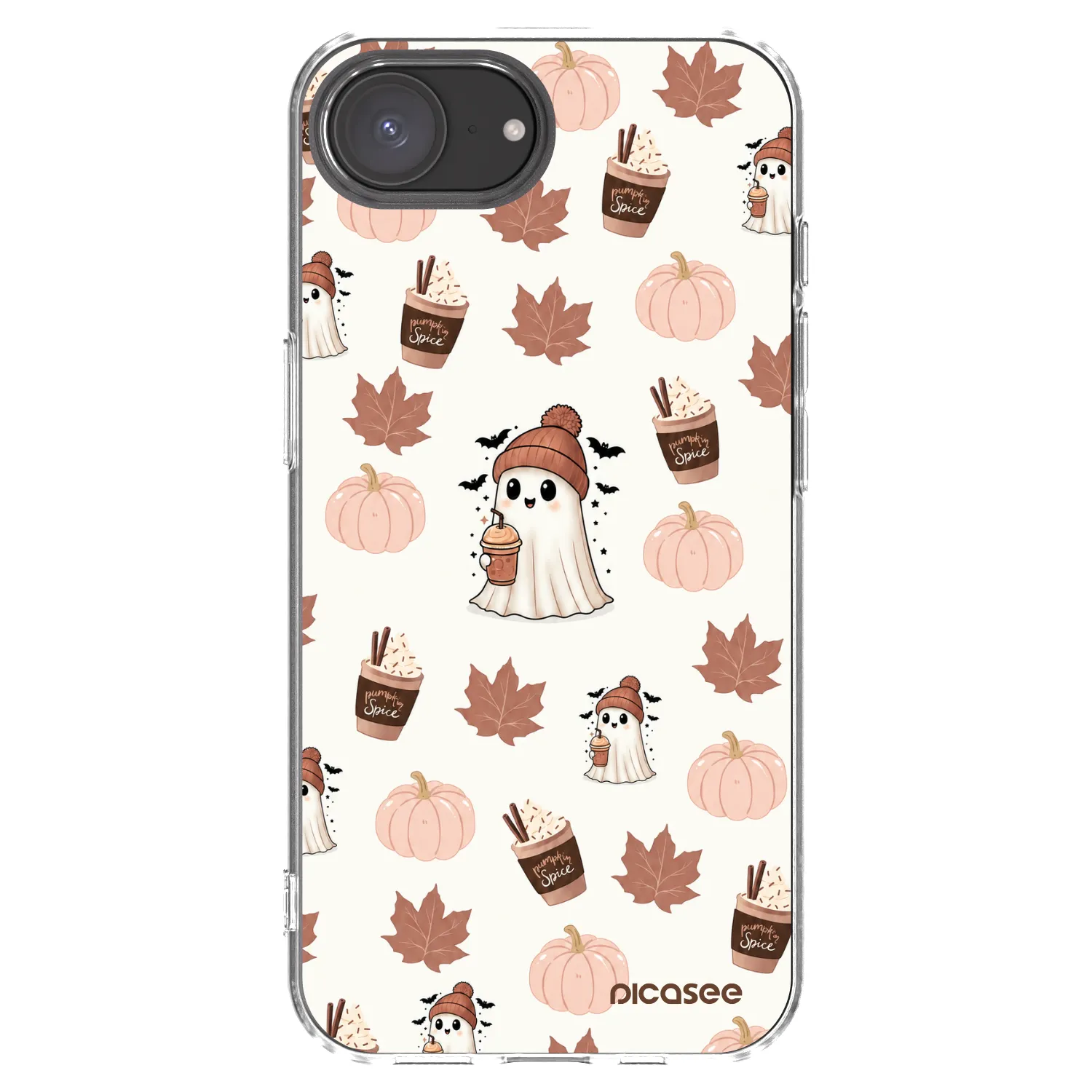 Picasee silikonska prozirna maskica za Apple iPhone 17e - Pumpkin spice