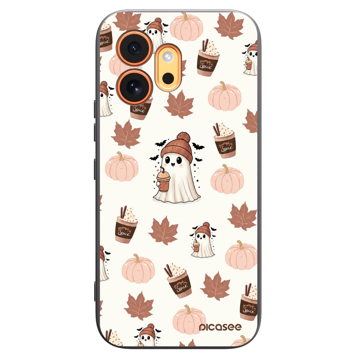 Picasee crna silikonska maskica za Honor 600 - Pumpkin spice