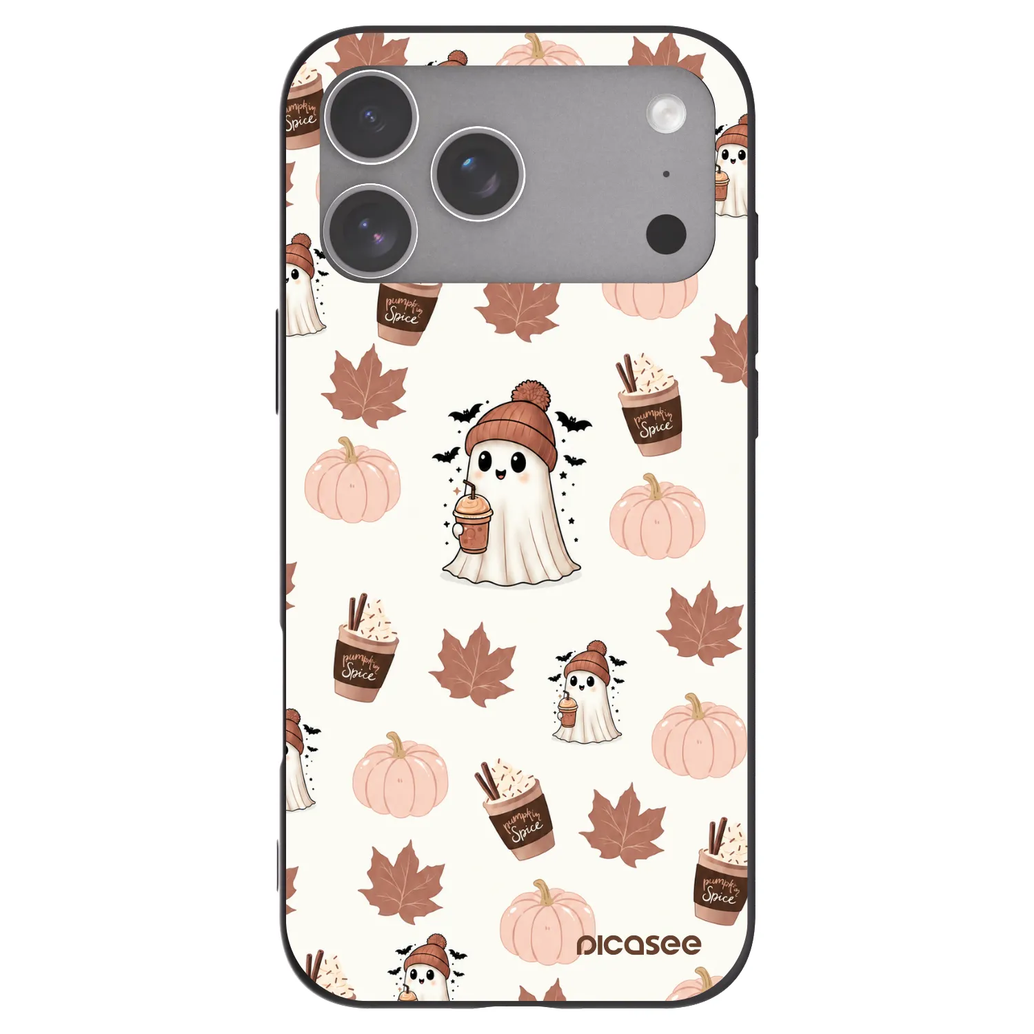 Picasee crna silikonska maskica za Apple iPhone 18 Pro Max - Pumpkin spice