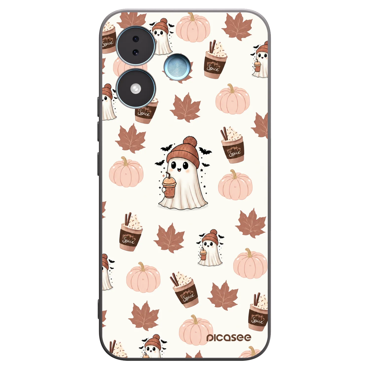 Picasee crna silikonska maskica za Xiaomi Redmi Note 17 5G - Pumpkin spice