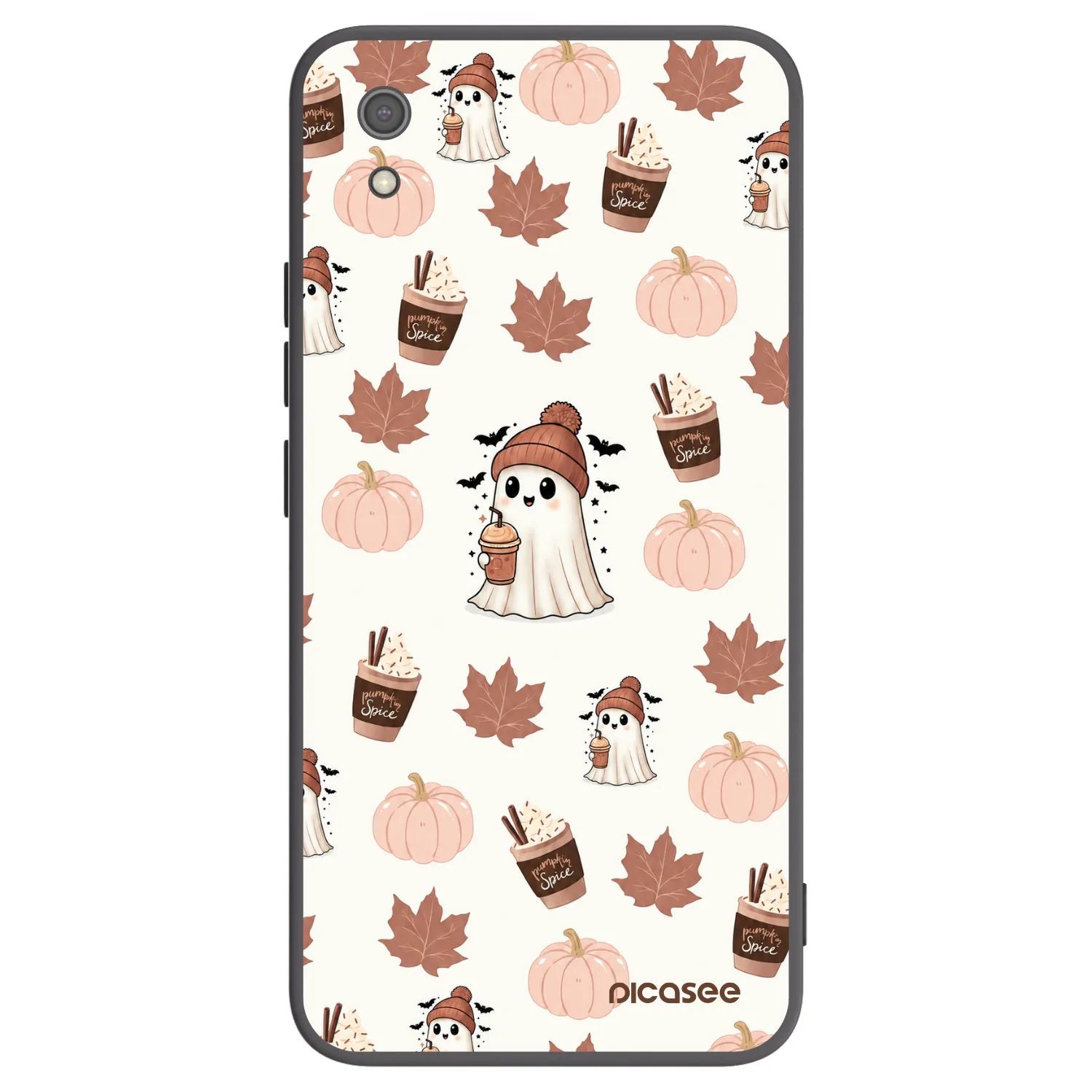 Picasee crna silikonska maskica za Xiaomi Redmi 7A - Pumpkin spice