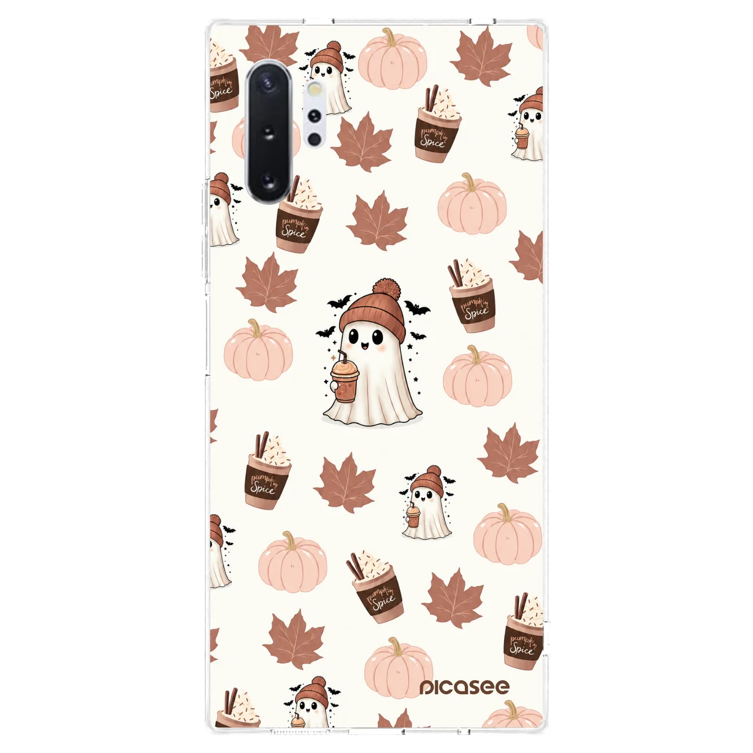 Picasee silikonska prozirna maskica za Samsung Galaxy Note 10+ N975F - Pumpkin spice