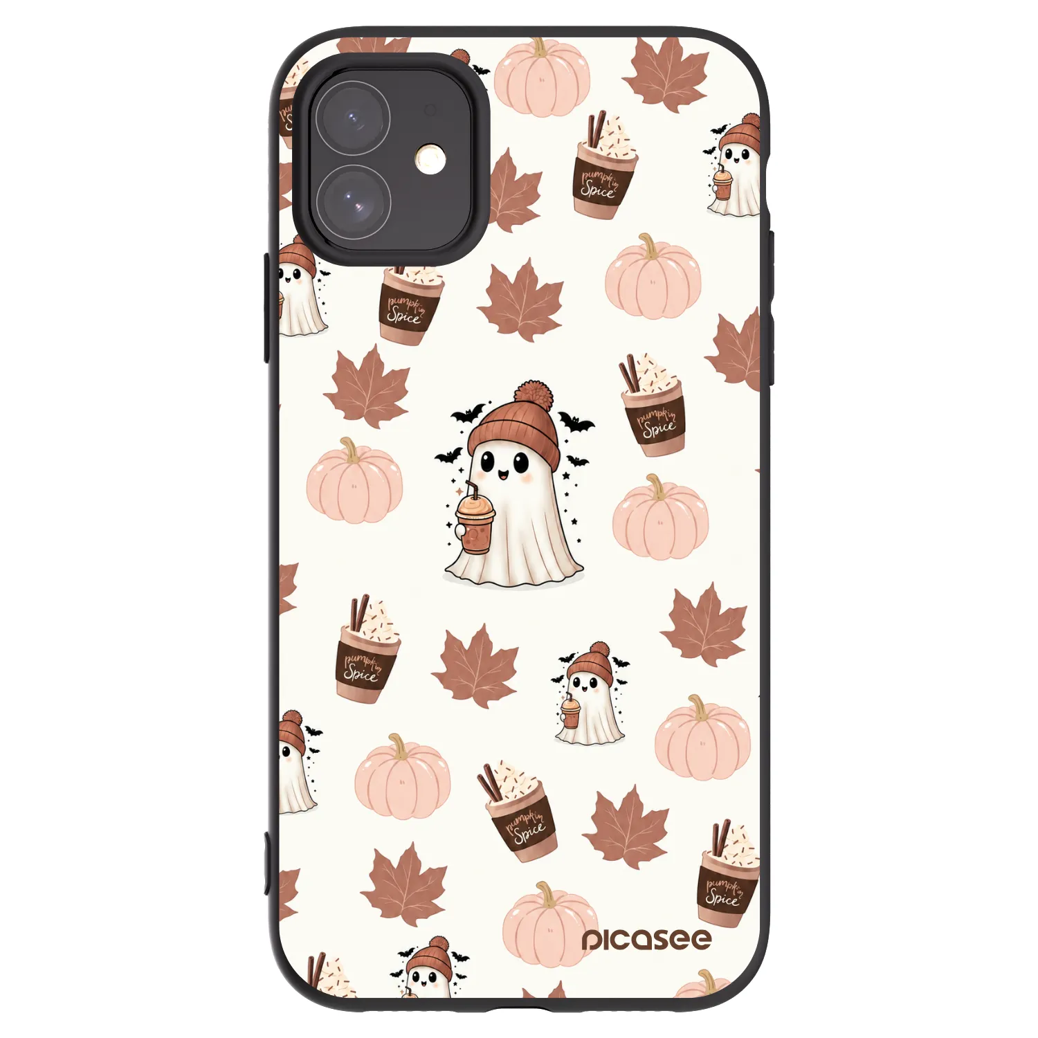 Picasee crna silikonska maskica za Apple iPhone 11 - Pumpkin spice