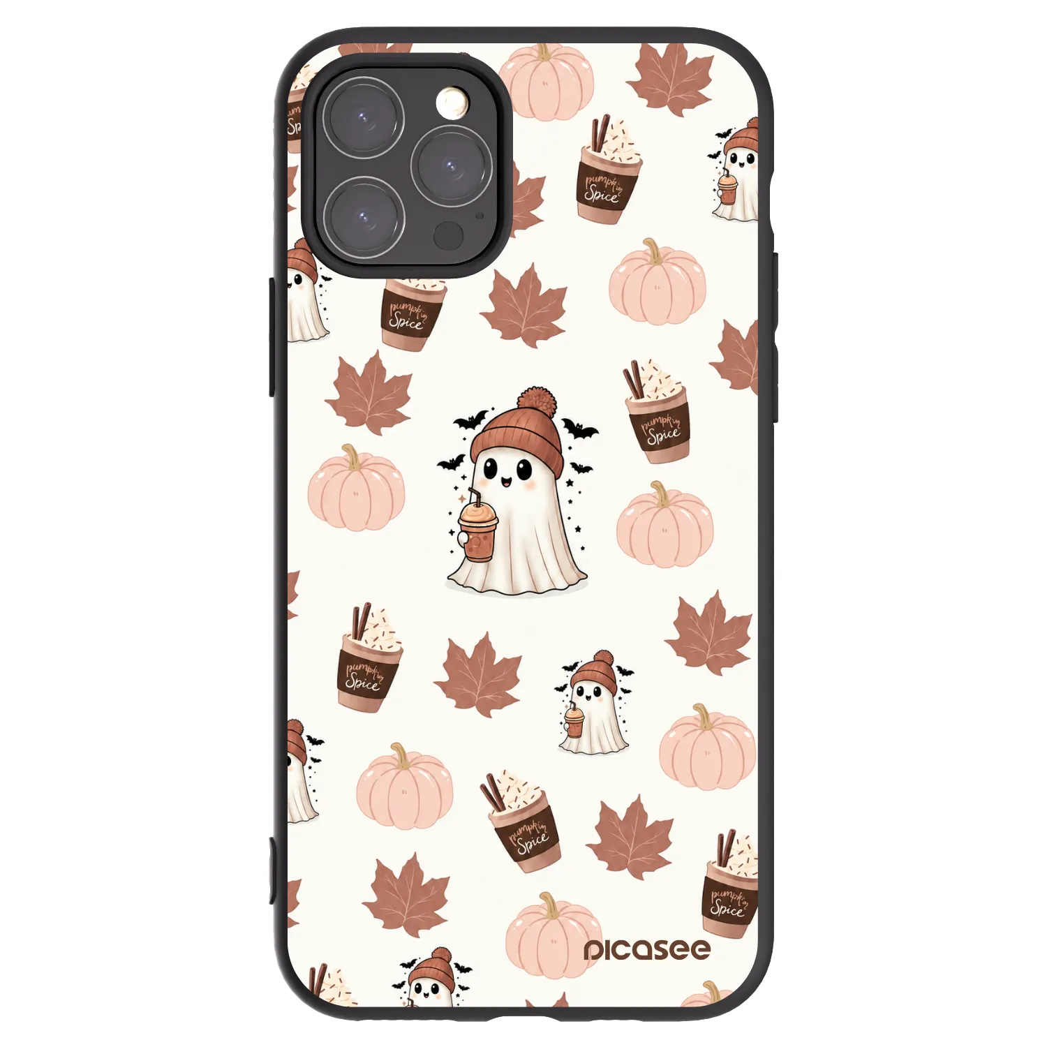 Picasee crna silikonska maskica za Apple iPhone 11 Pro - Pumpkin spice