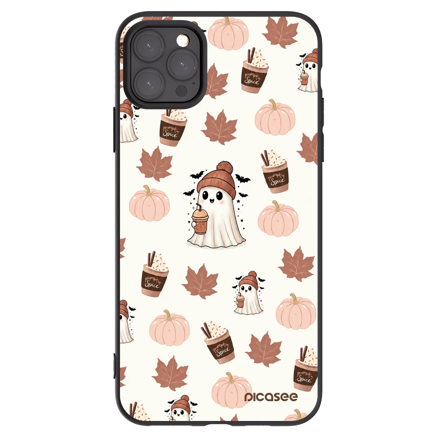 Picasee crna silikonska maskica za Apple iPhone 11 Pro Max - Pumpkin spice