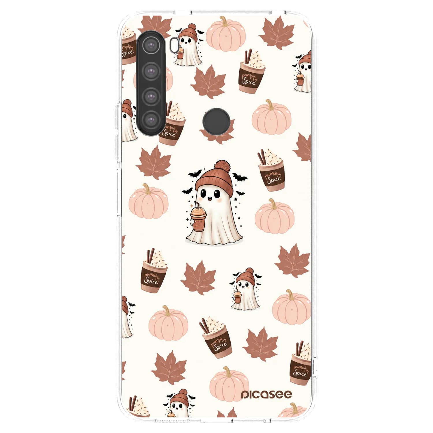 Picasee silikonska prozirna maskica za Xiaomi Redmi Note 8 - Pumpkin spice