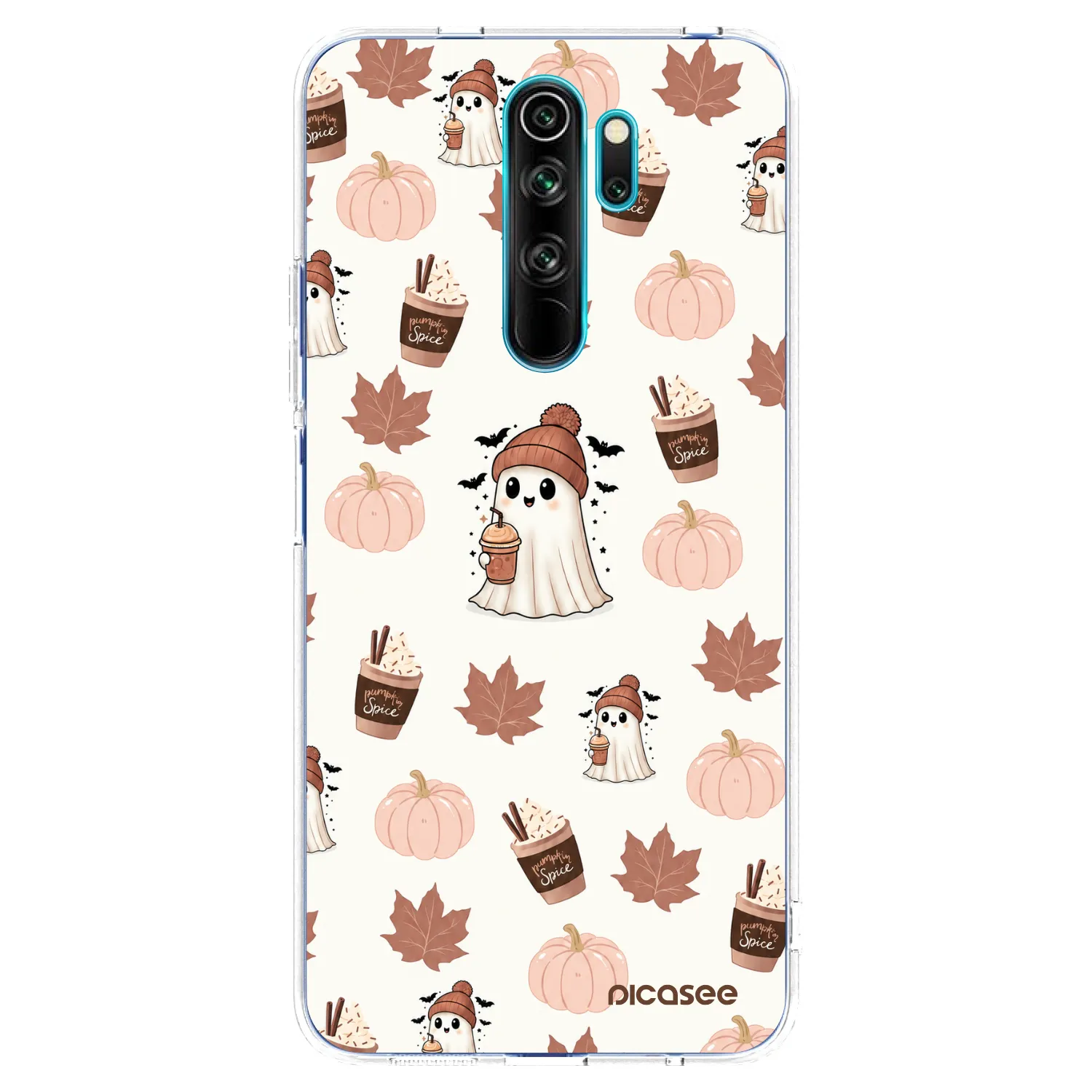 Picasee silikonska prozirna maskica za Xiaomi Redmi Note 8 Pro - Pumpkin spice