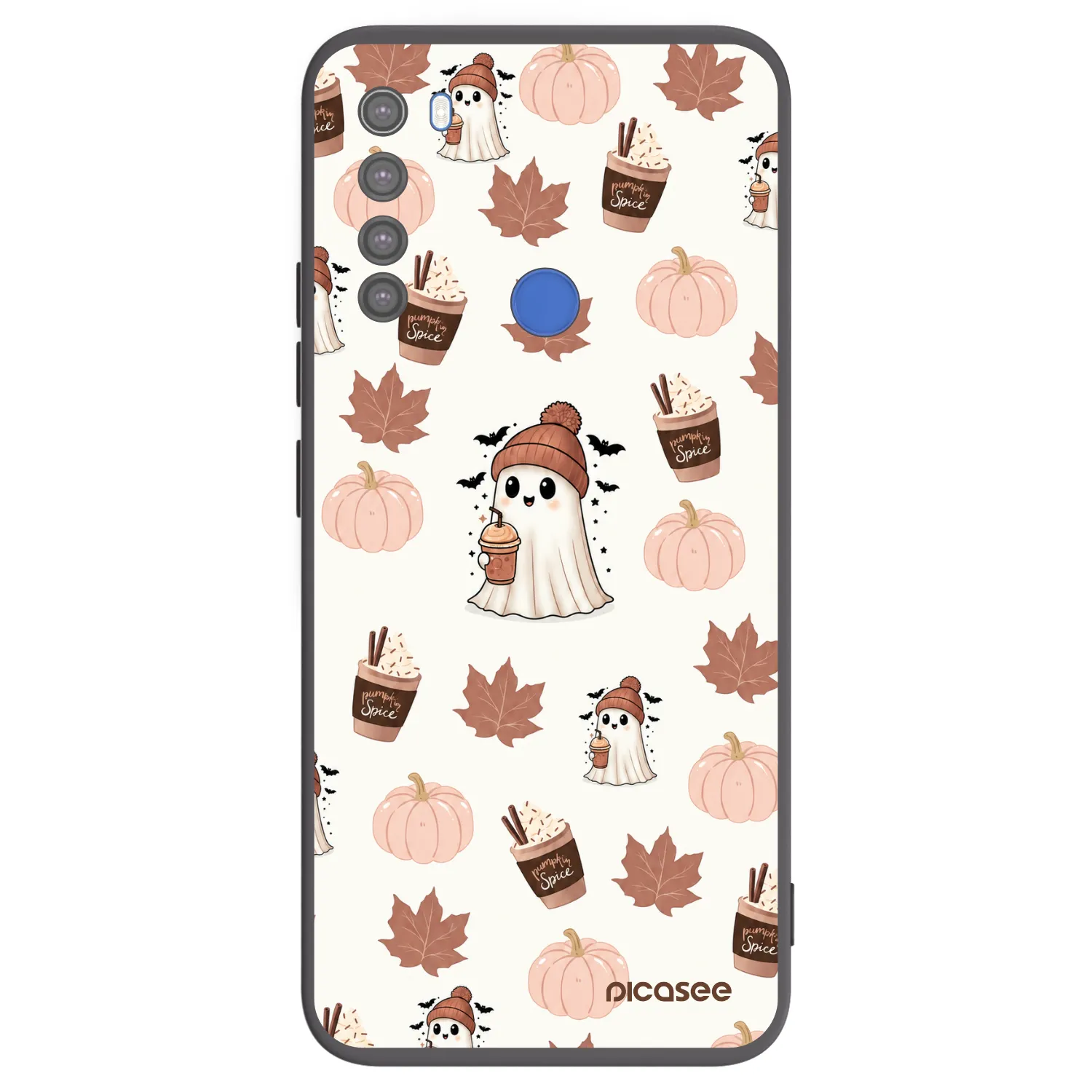Picasee crna silikonska maskica za Xiaomi Redmi Note 8T - Pumpkin spice