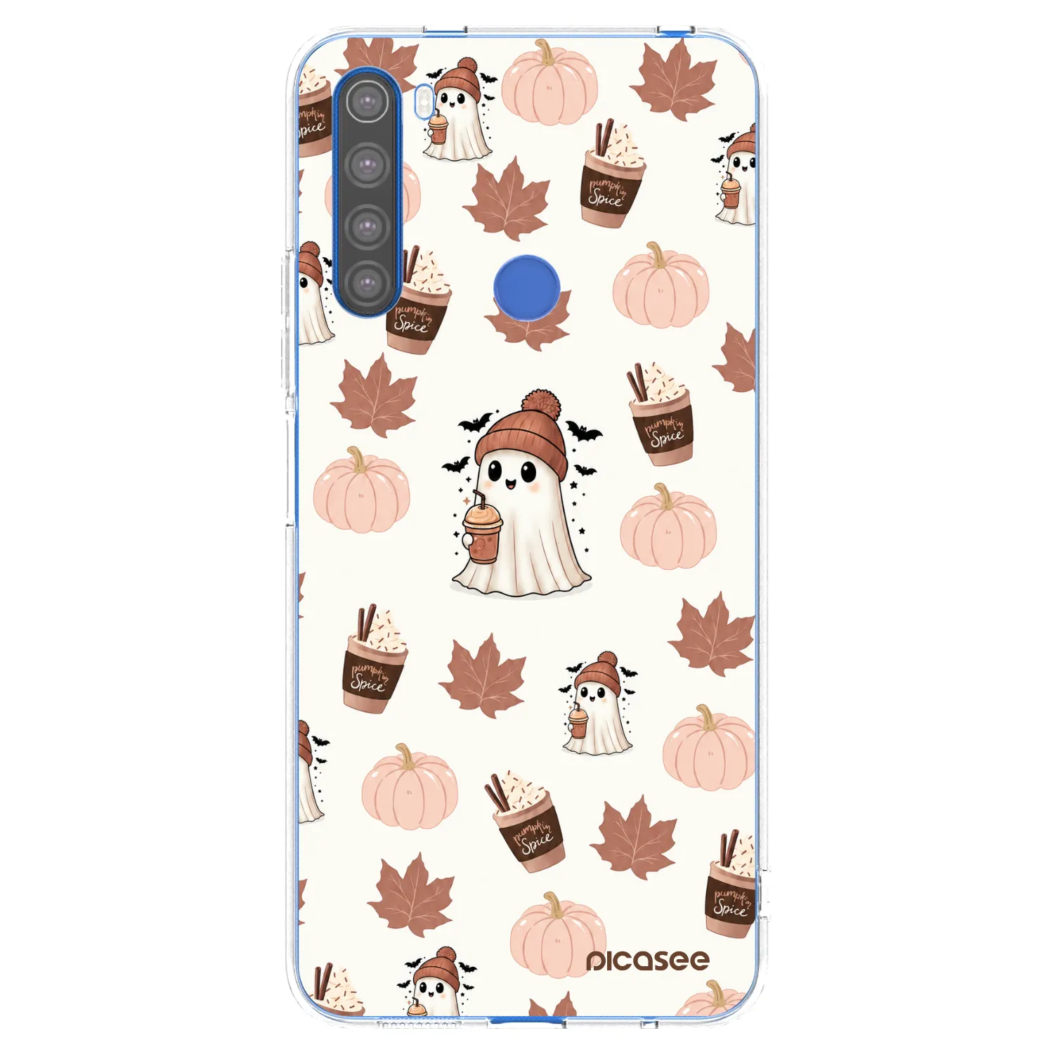 Picasee silikonska prozirna maskica za Xiaomi Redmi Note 8T - Pumpkin spice
