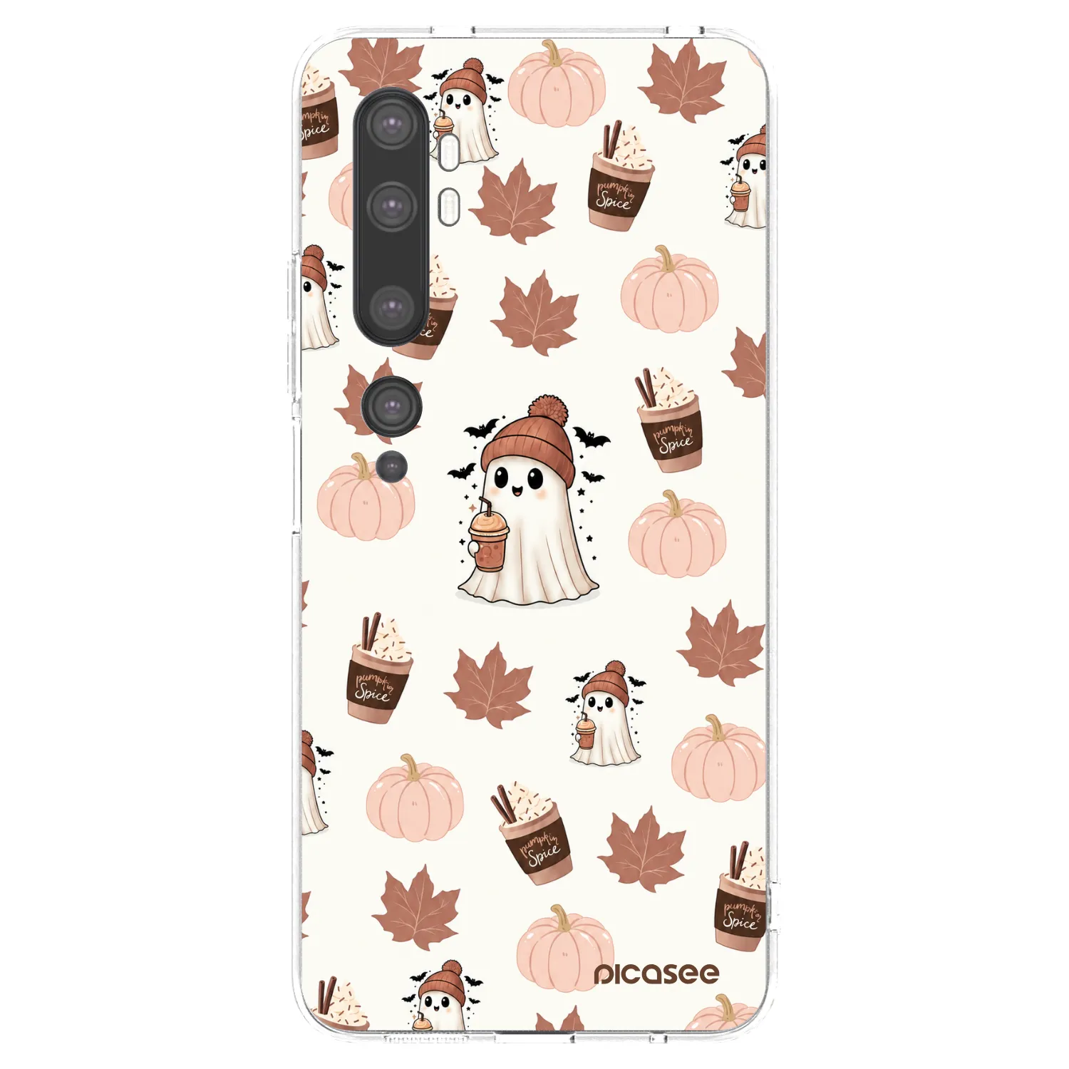 Picasee silikonska prozirna maskica za Xiaomi Mi Note 10 (Pro) - Pumpkin spice
