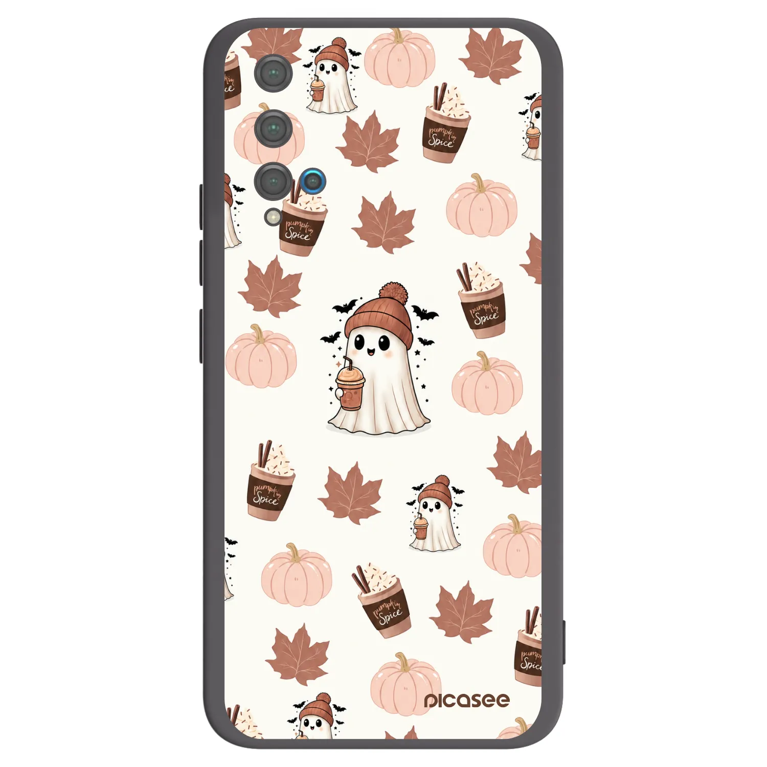 Picasee crna silikonska maskica za Huawei Nova 5T - Pumpkin spice