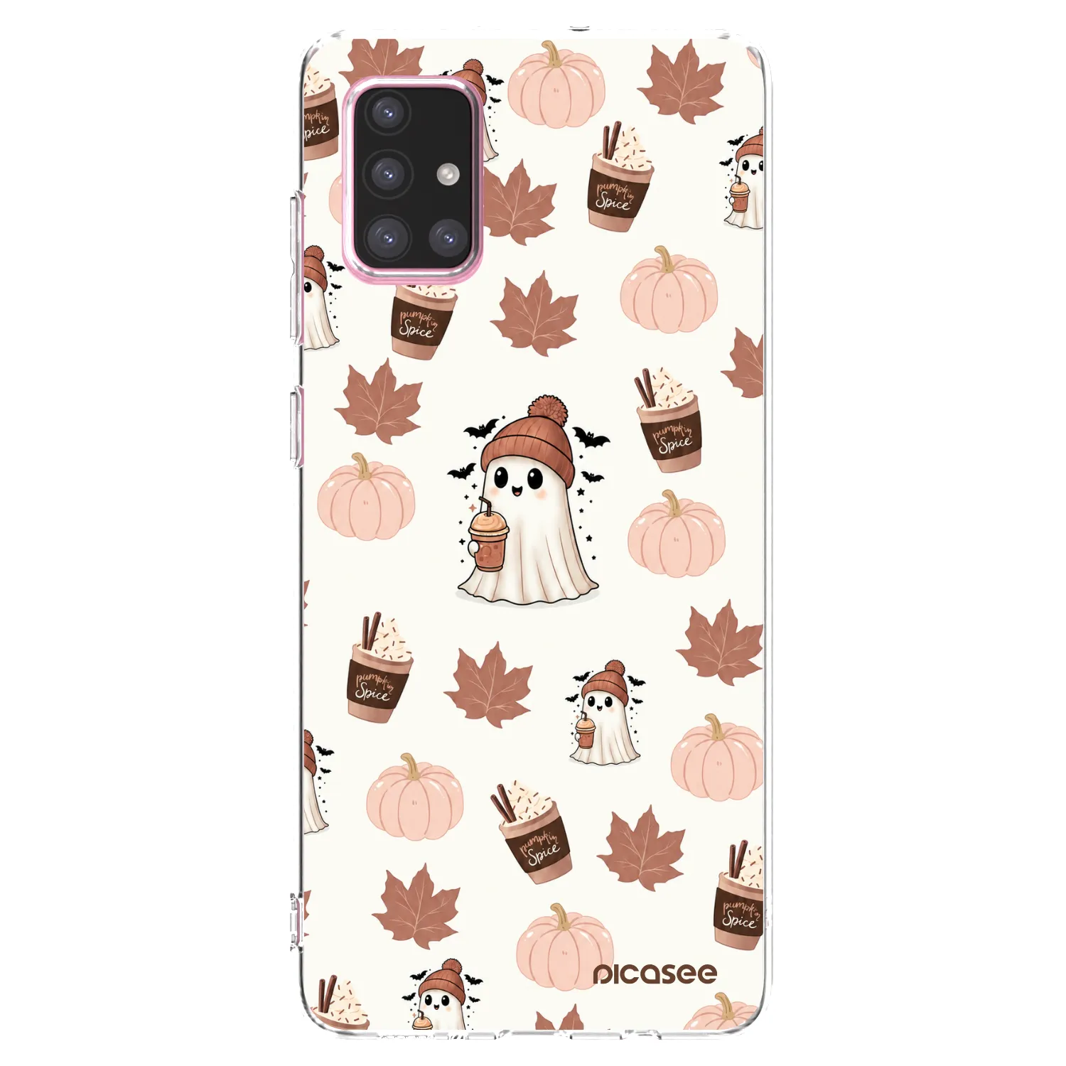 Picasee silikonska prozirna maskica za Samsung Galaxy A71 A715F - Pumpkin spice