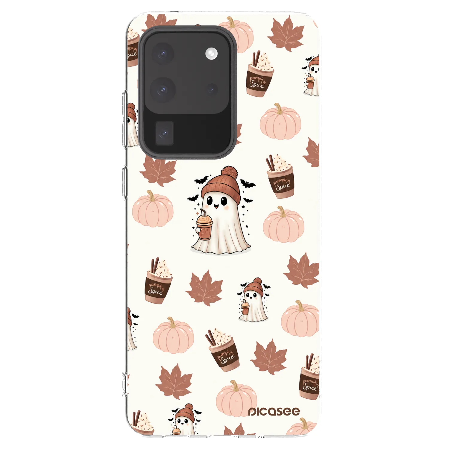 Picasee silikonska prozirna maskica za Samsung Galaxy S20 Ultra 5G G988F - Pumpkin spice