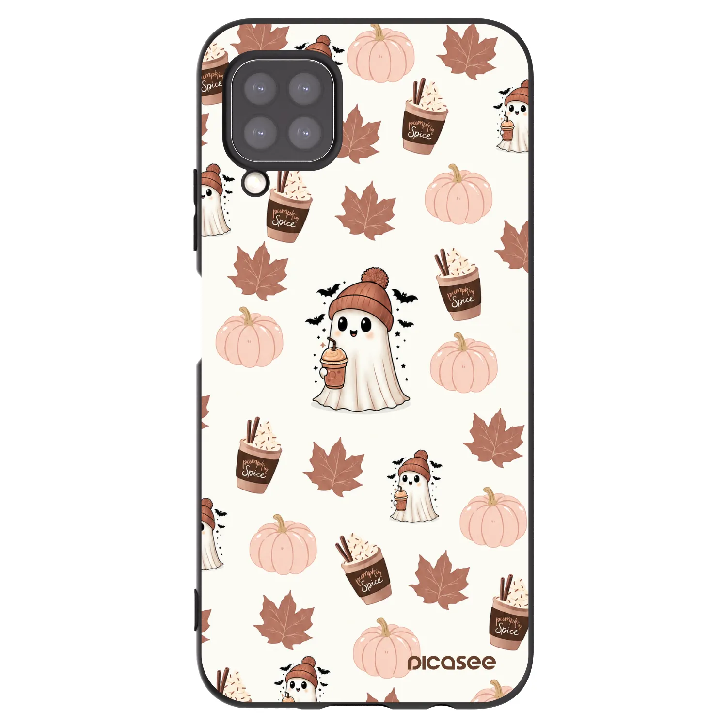 Picasee crna silikonska maskica za Huawei P40 Lite - Pumpkin spice